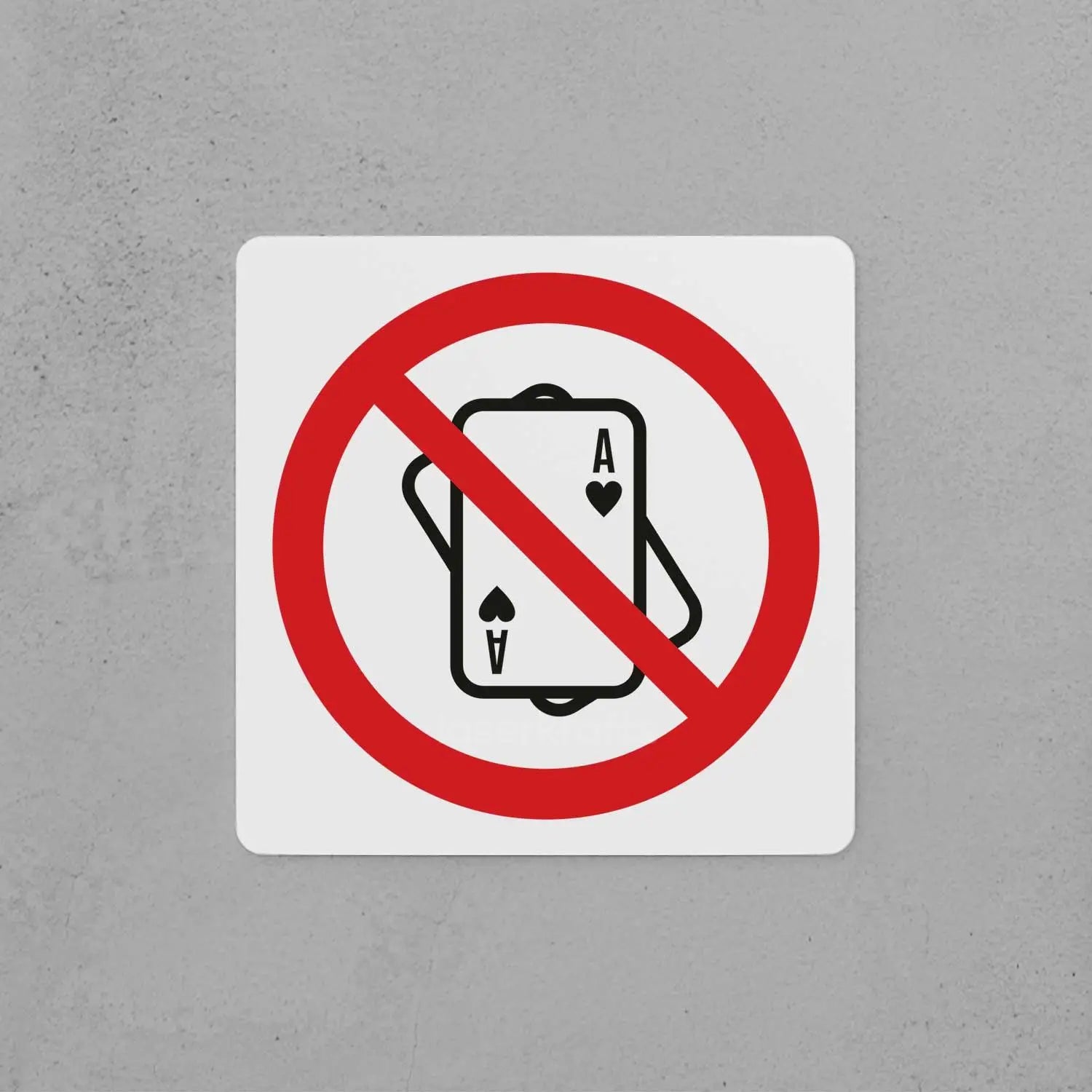 No Gambling Sign