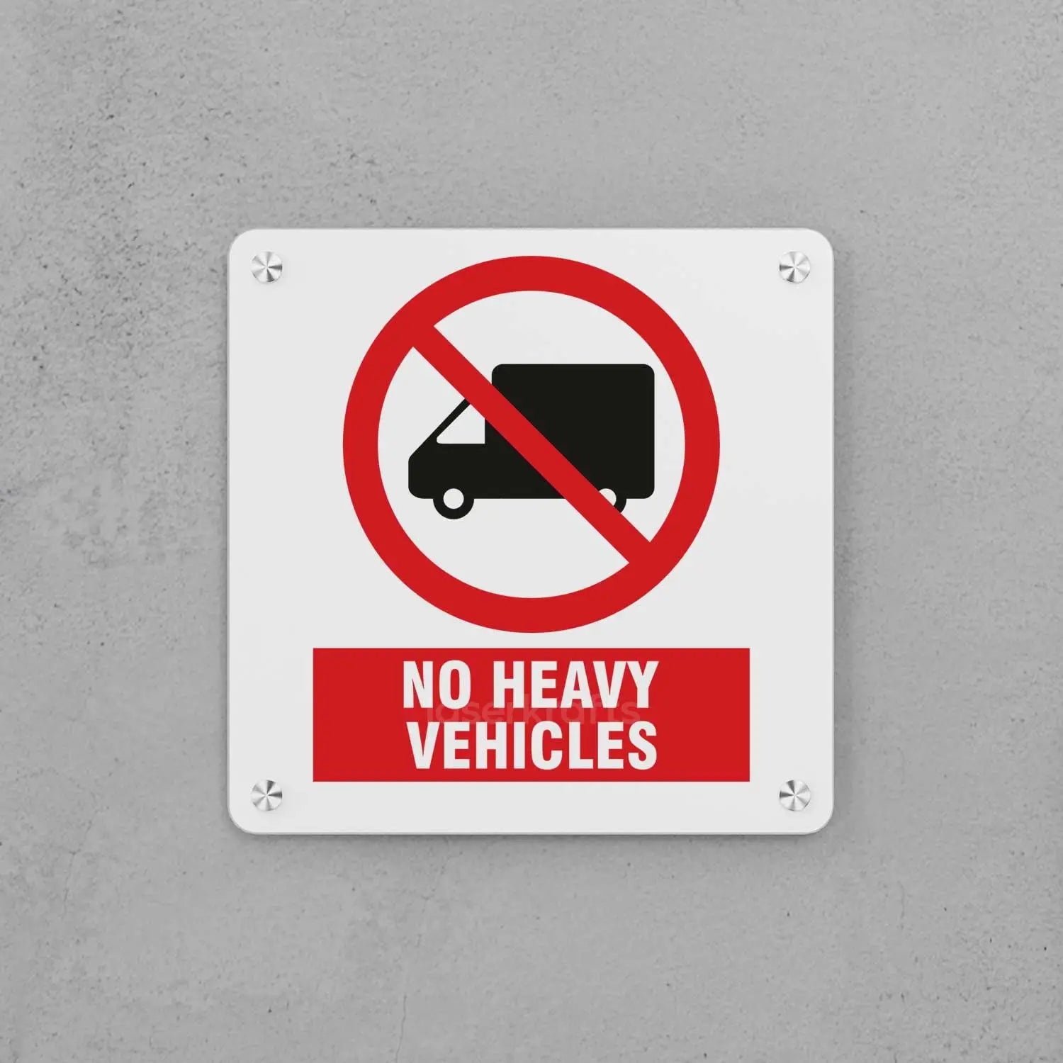 No Heavy Vehicles Sign