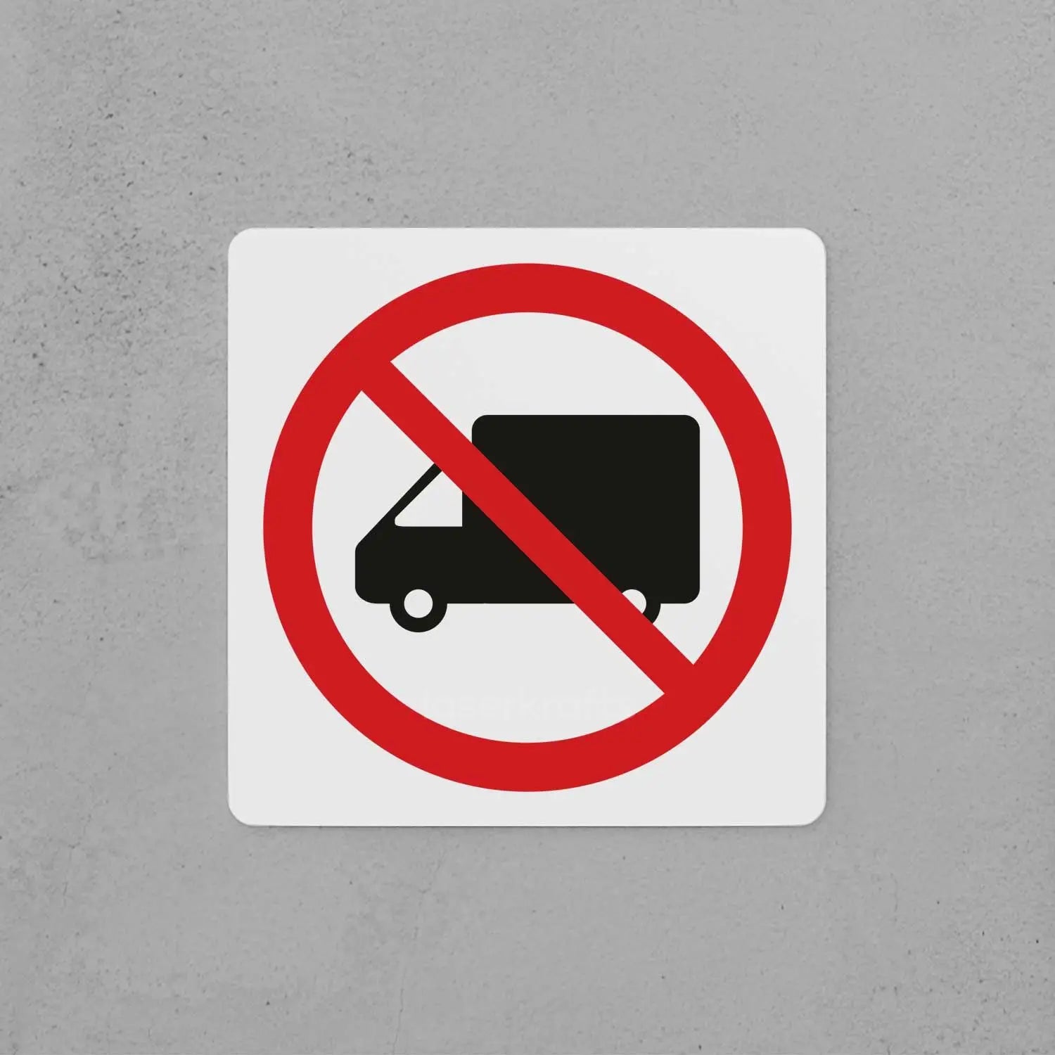 No Heavy Vehicles Sign