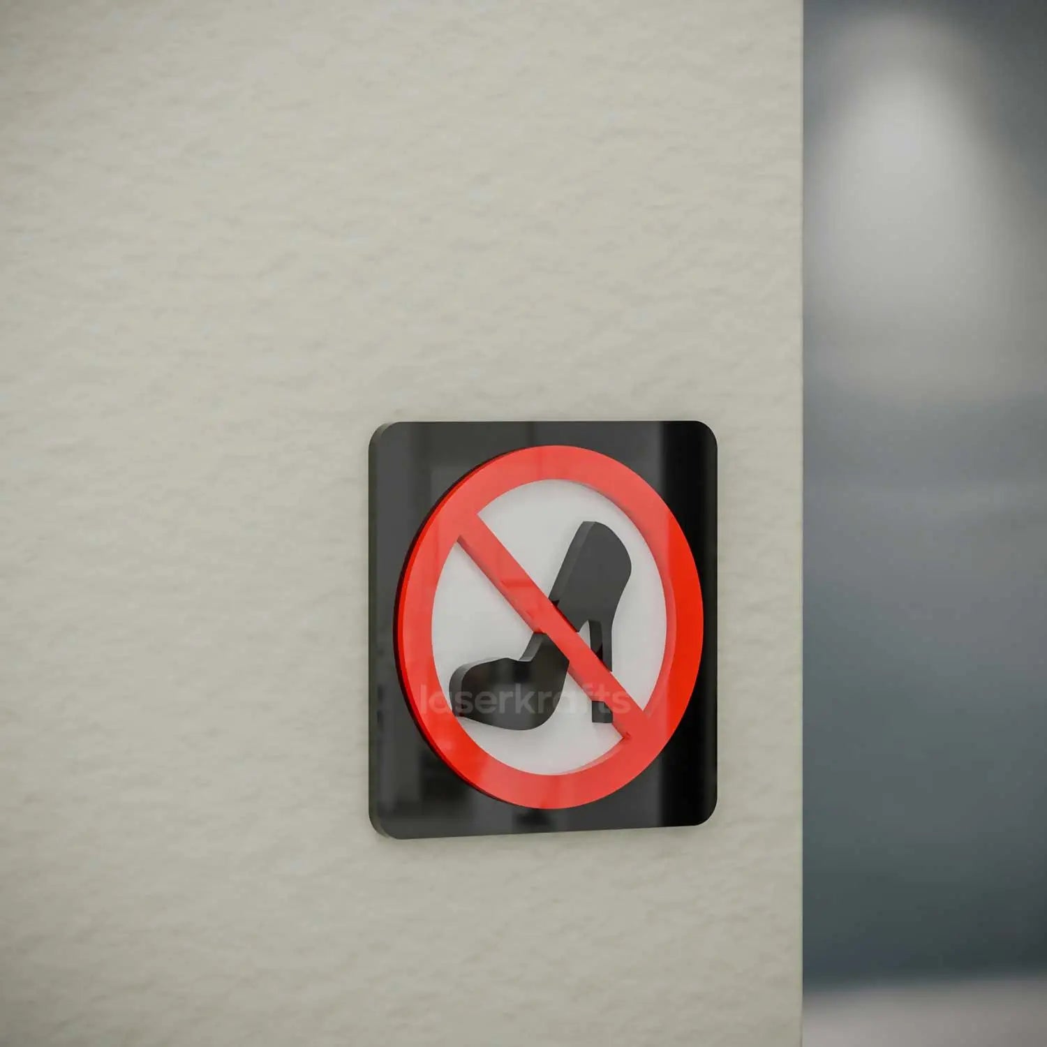 No High Heels - Layered 3D Prohibition Sign