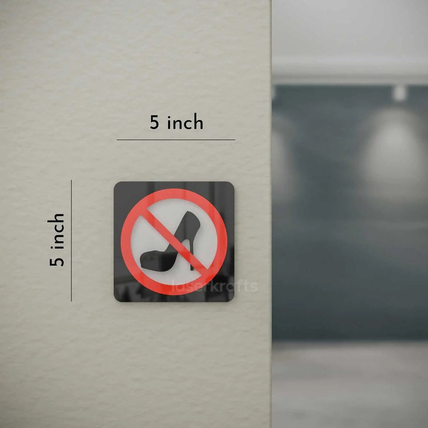 No High Heels - Layered 3D Prohibition Sign