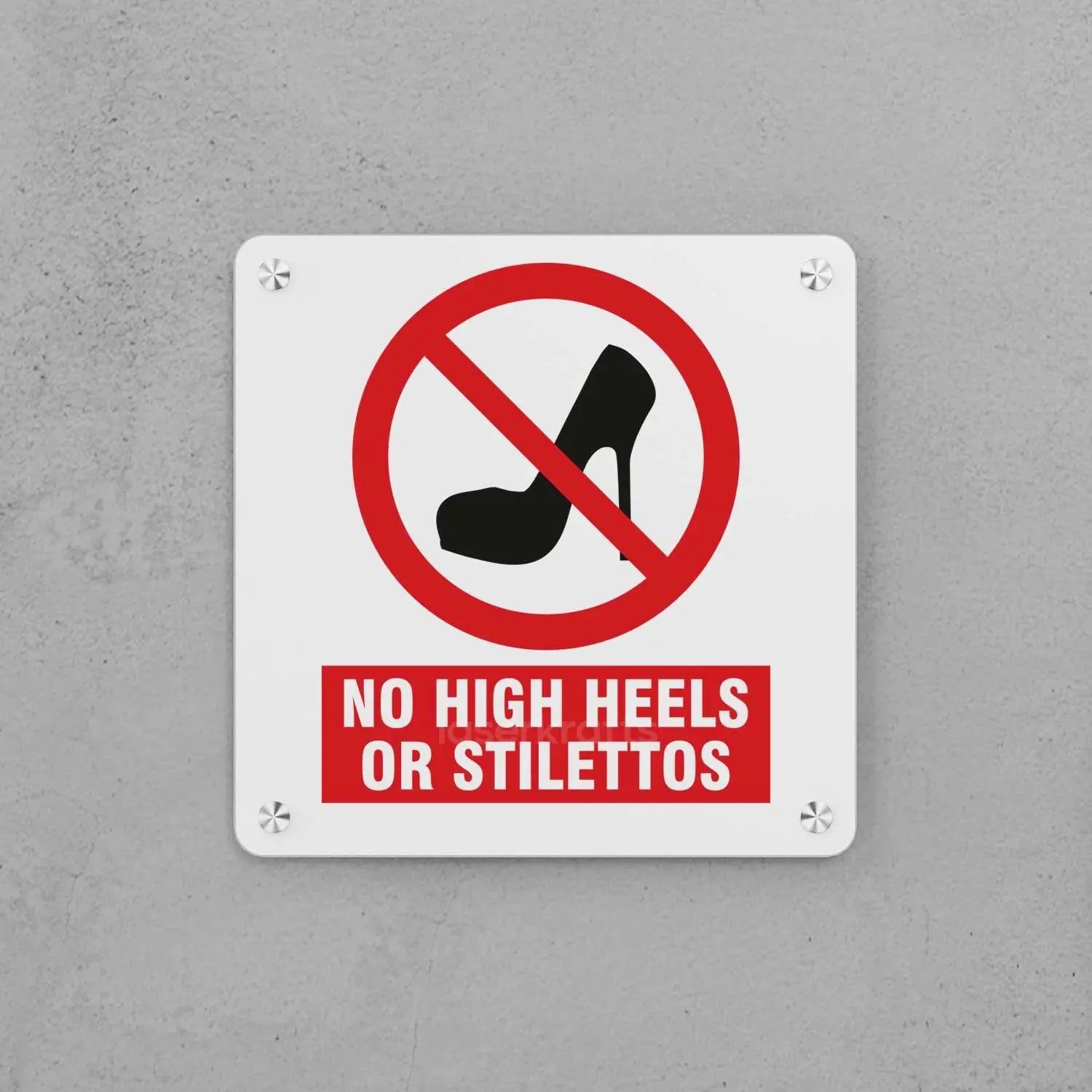 No High Heels Sign