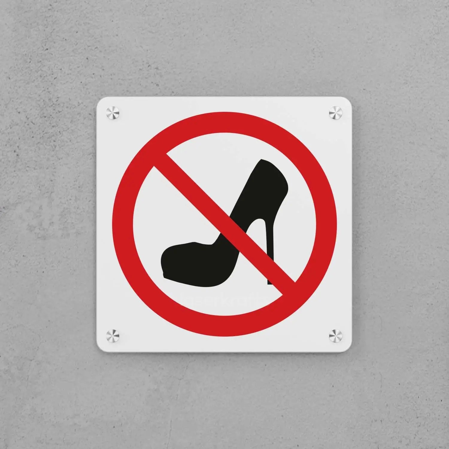 No High Heels Sign