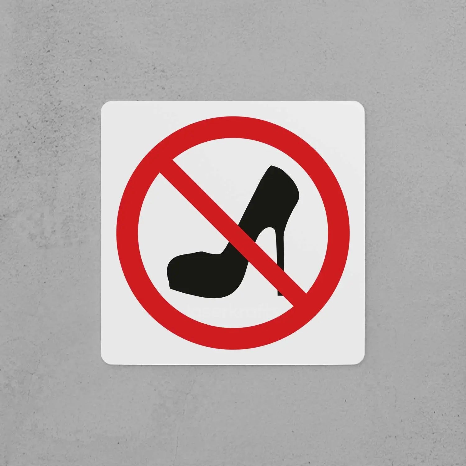 No High Heels Sign