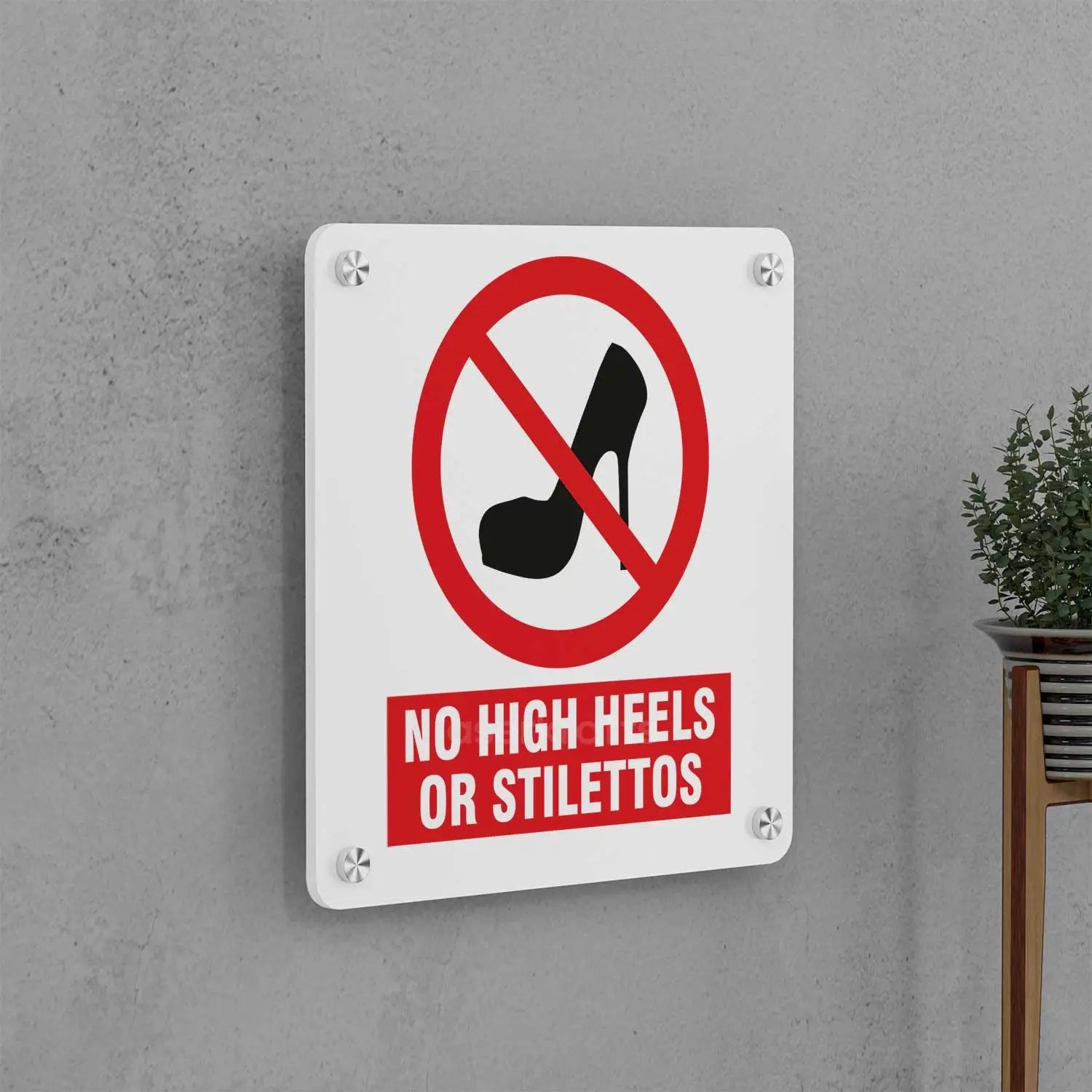No High Heels Sign