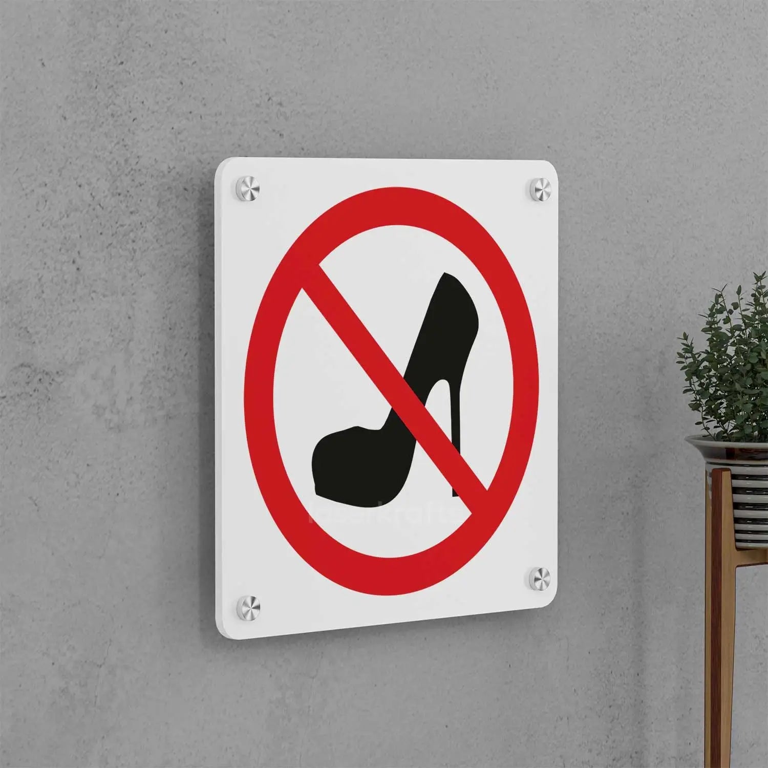 No High Heels Sign
