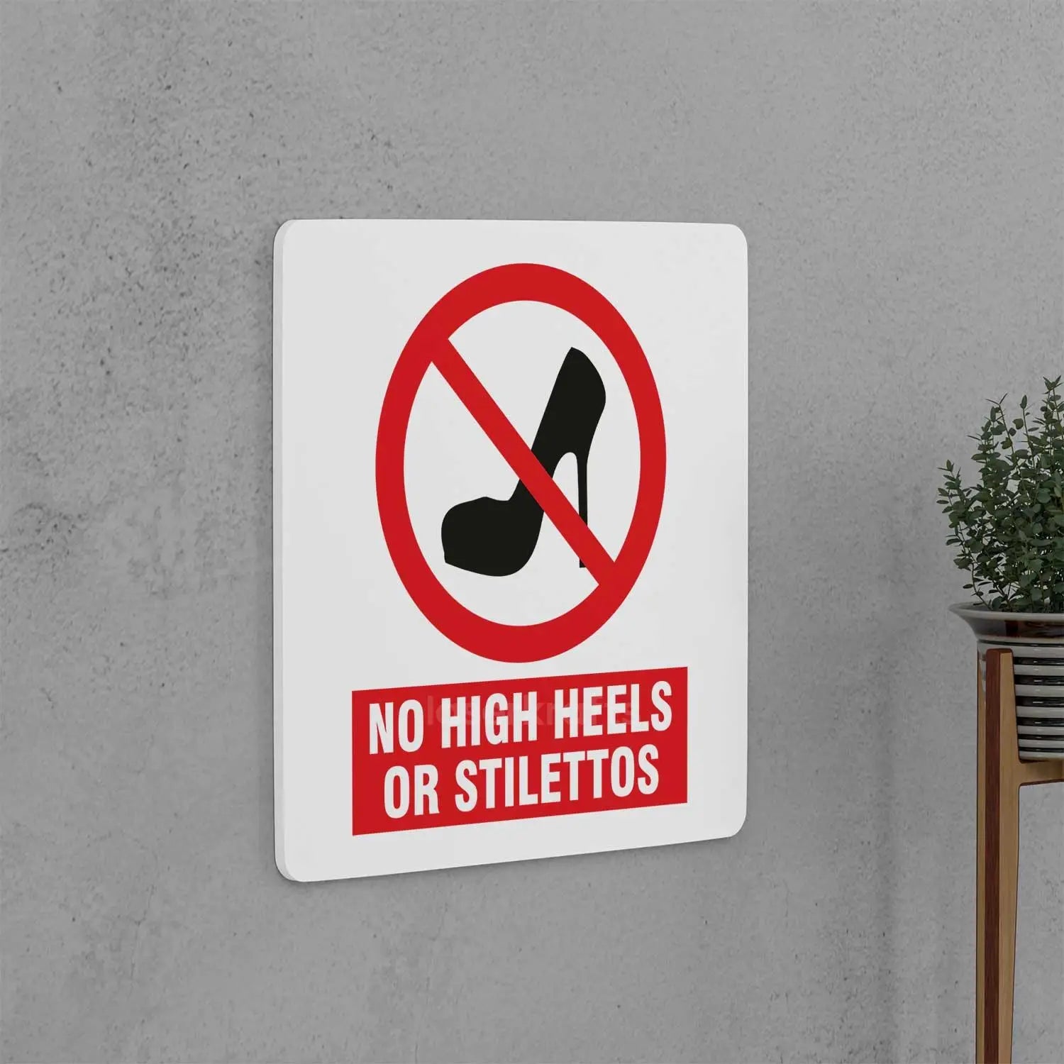 No High Heels Sign