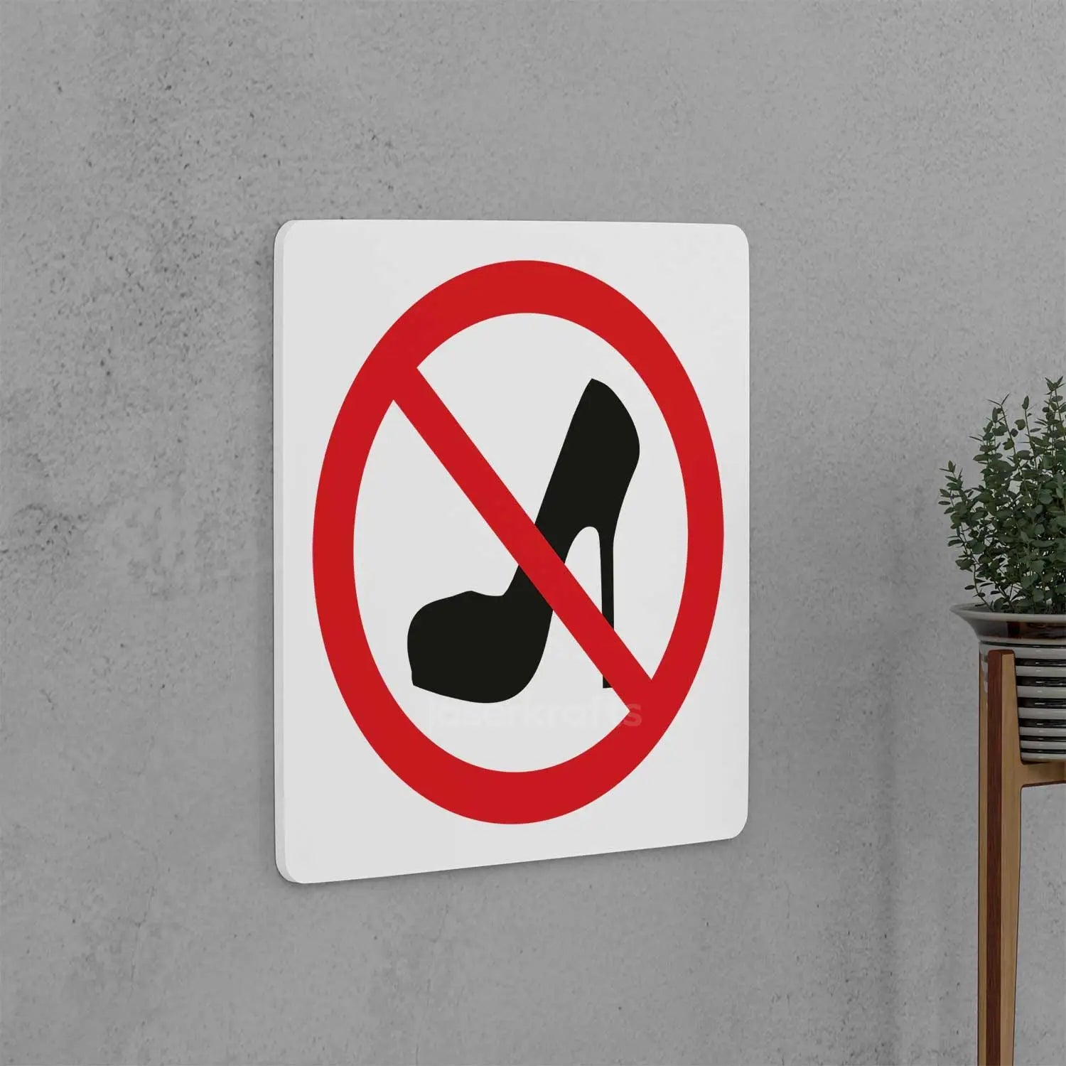No High Heels Sign