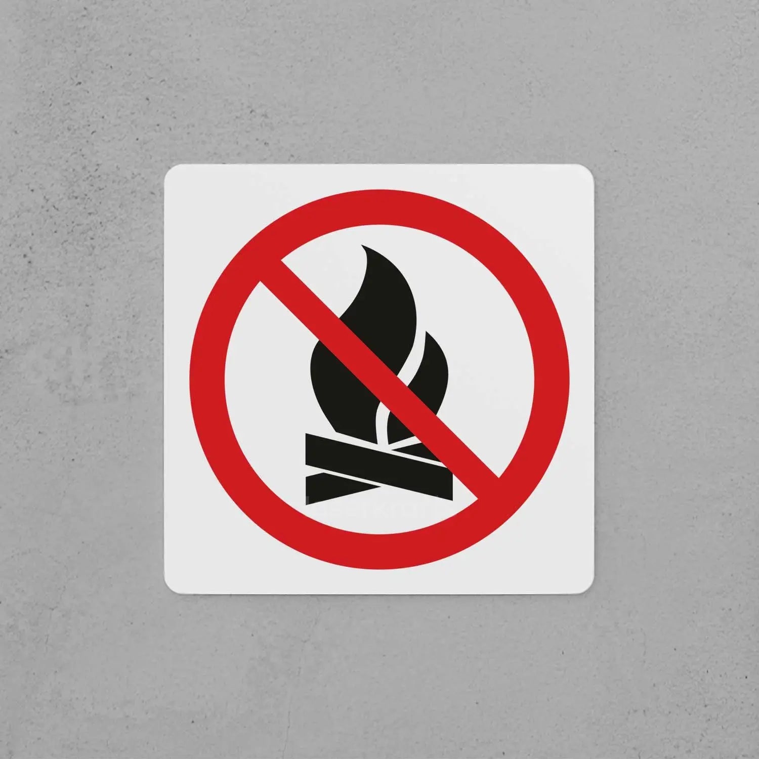 No Open Flames Sign