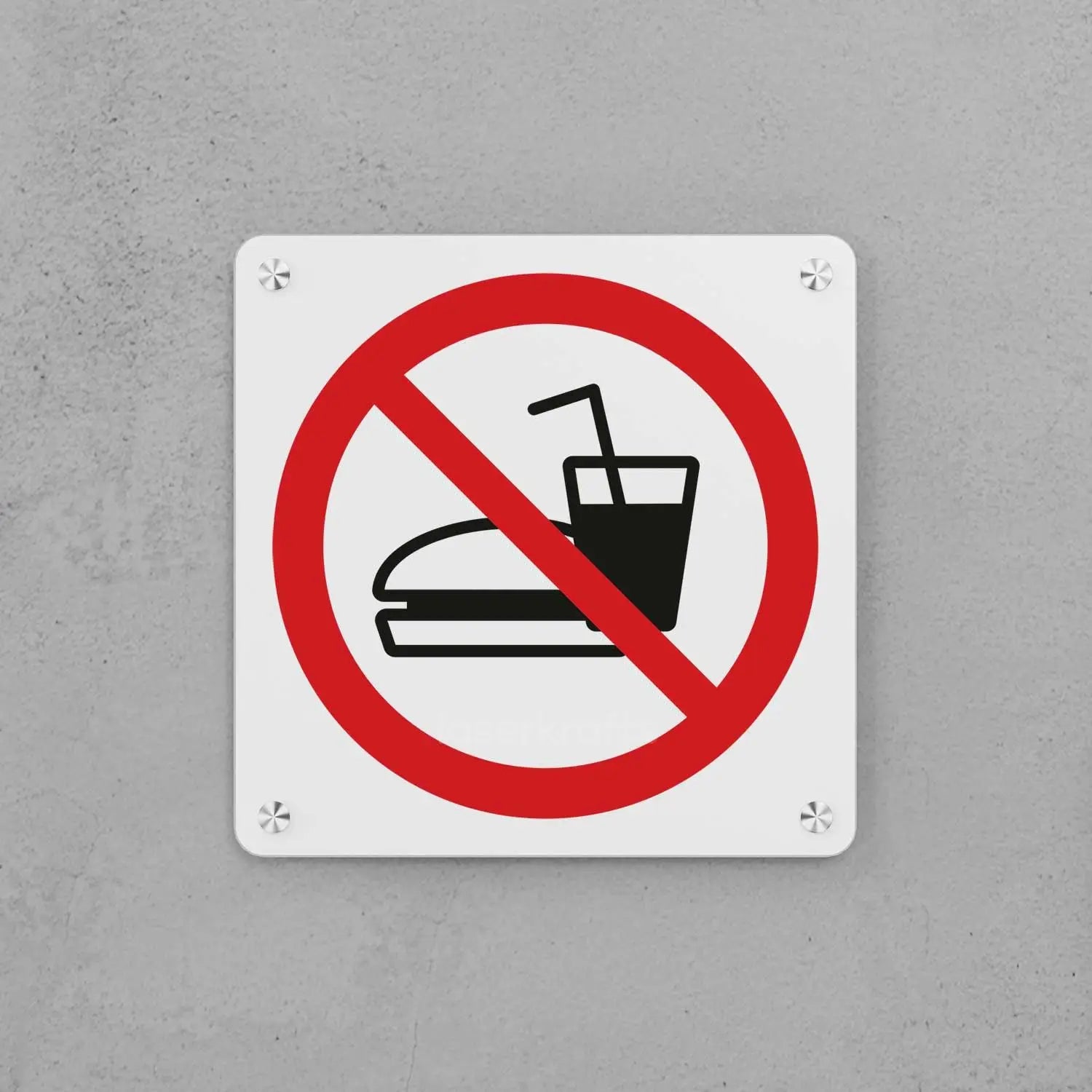 No Outside Food or Drink Sign