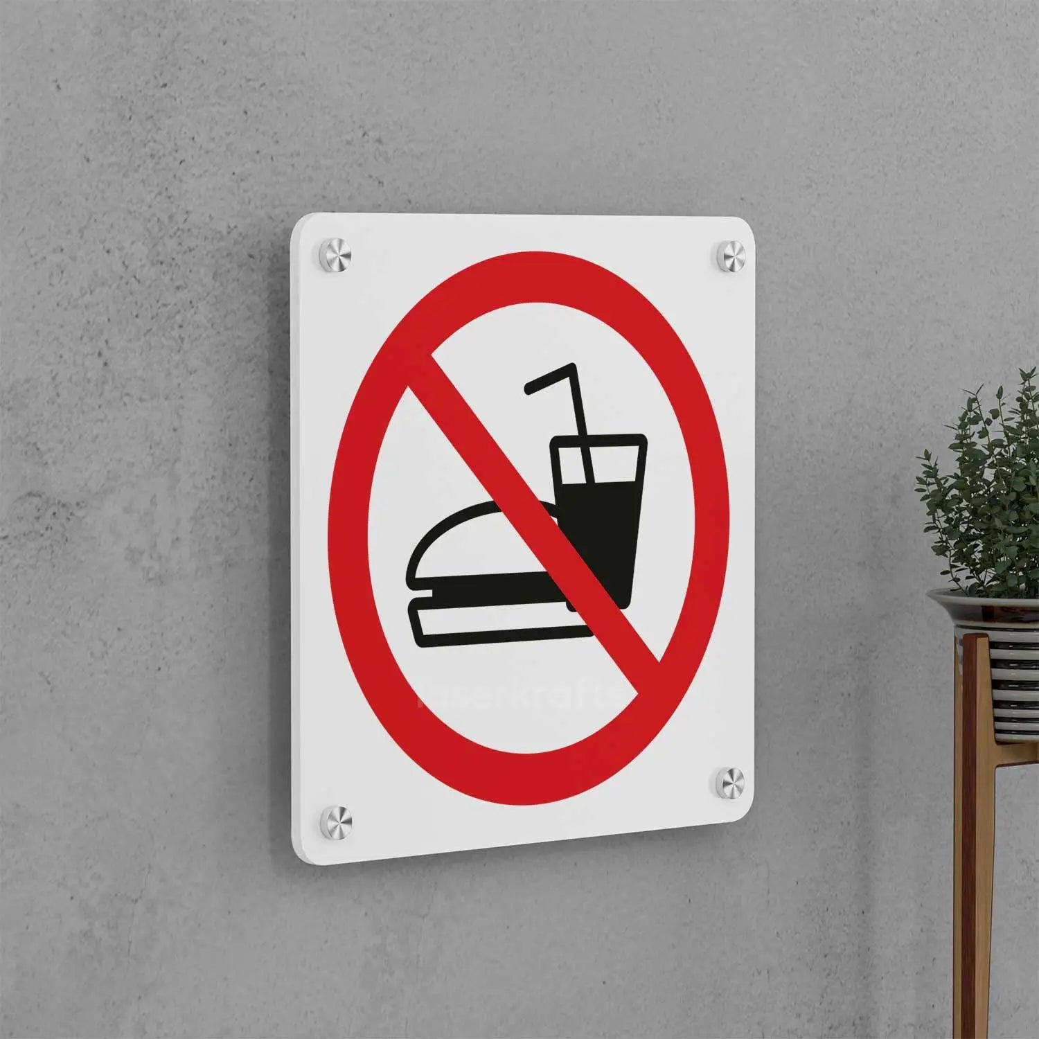 No Outside Food or Drink Sign