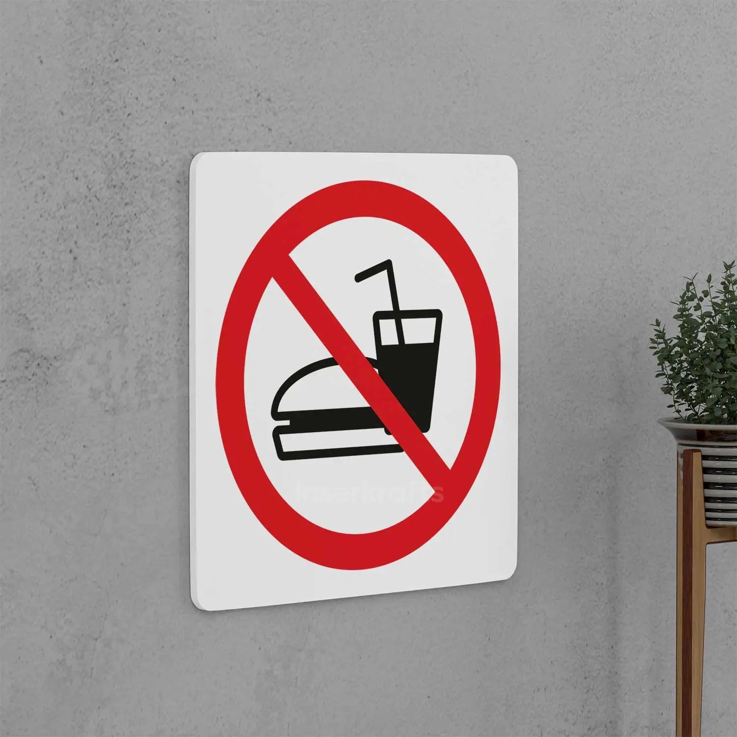 No Outside Food or Drink Sign