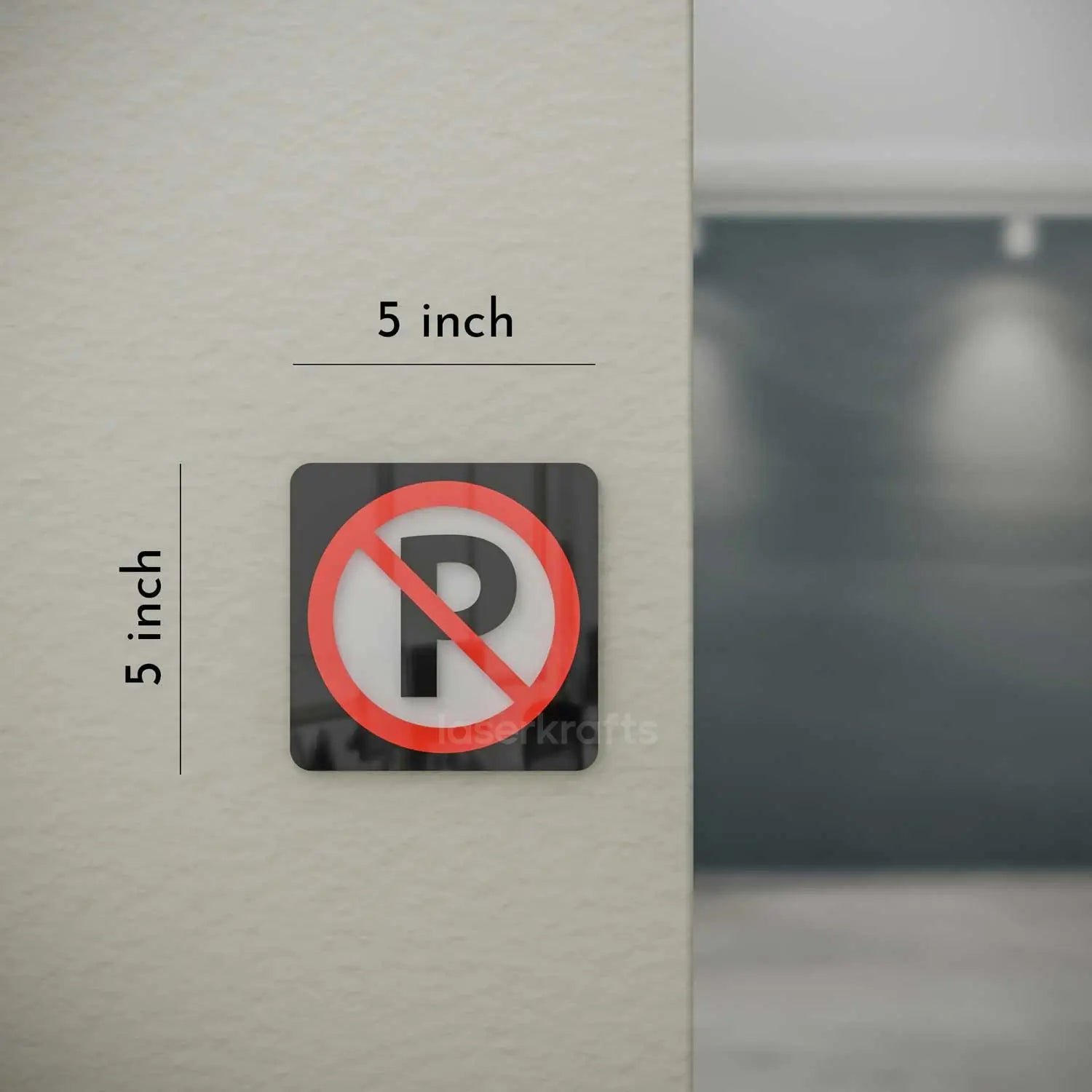 No Parking - Layered 3D Prohibition Sign