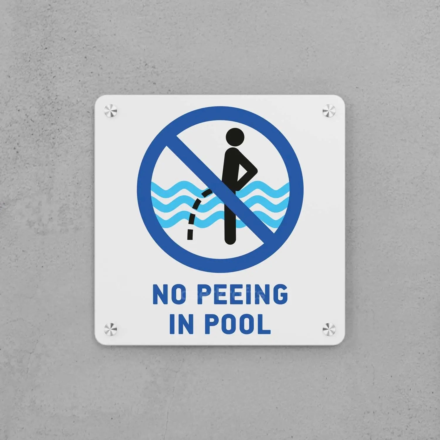 No Peeing in Pool Sign