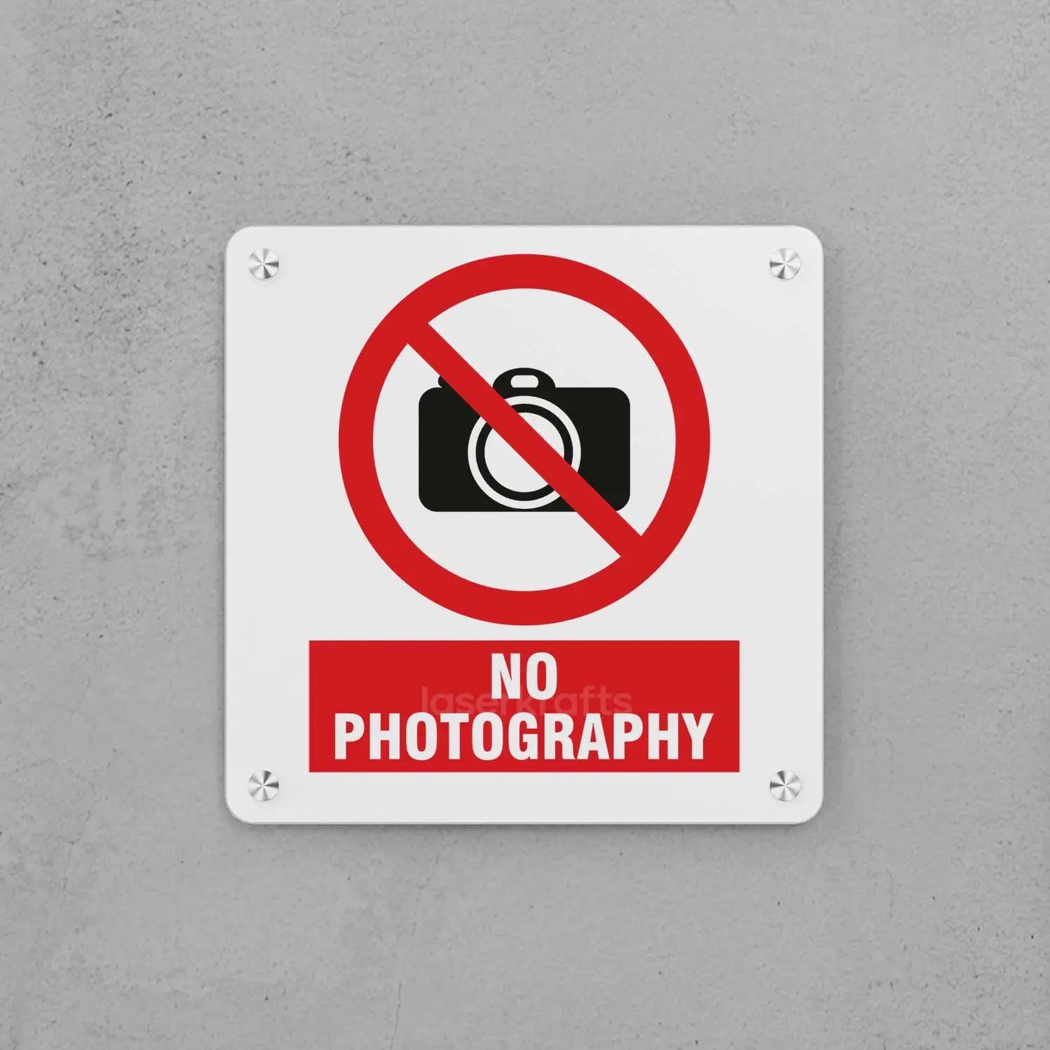 No Photography Sign