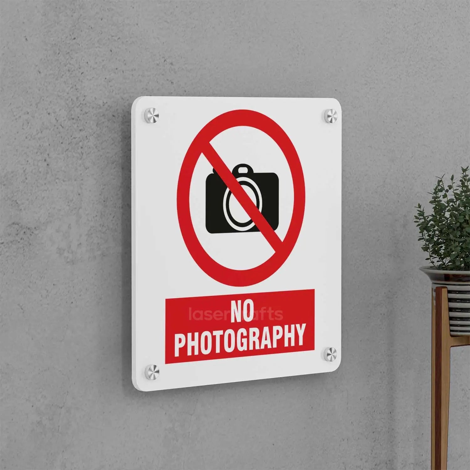 No Photography Sign