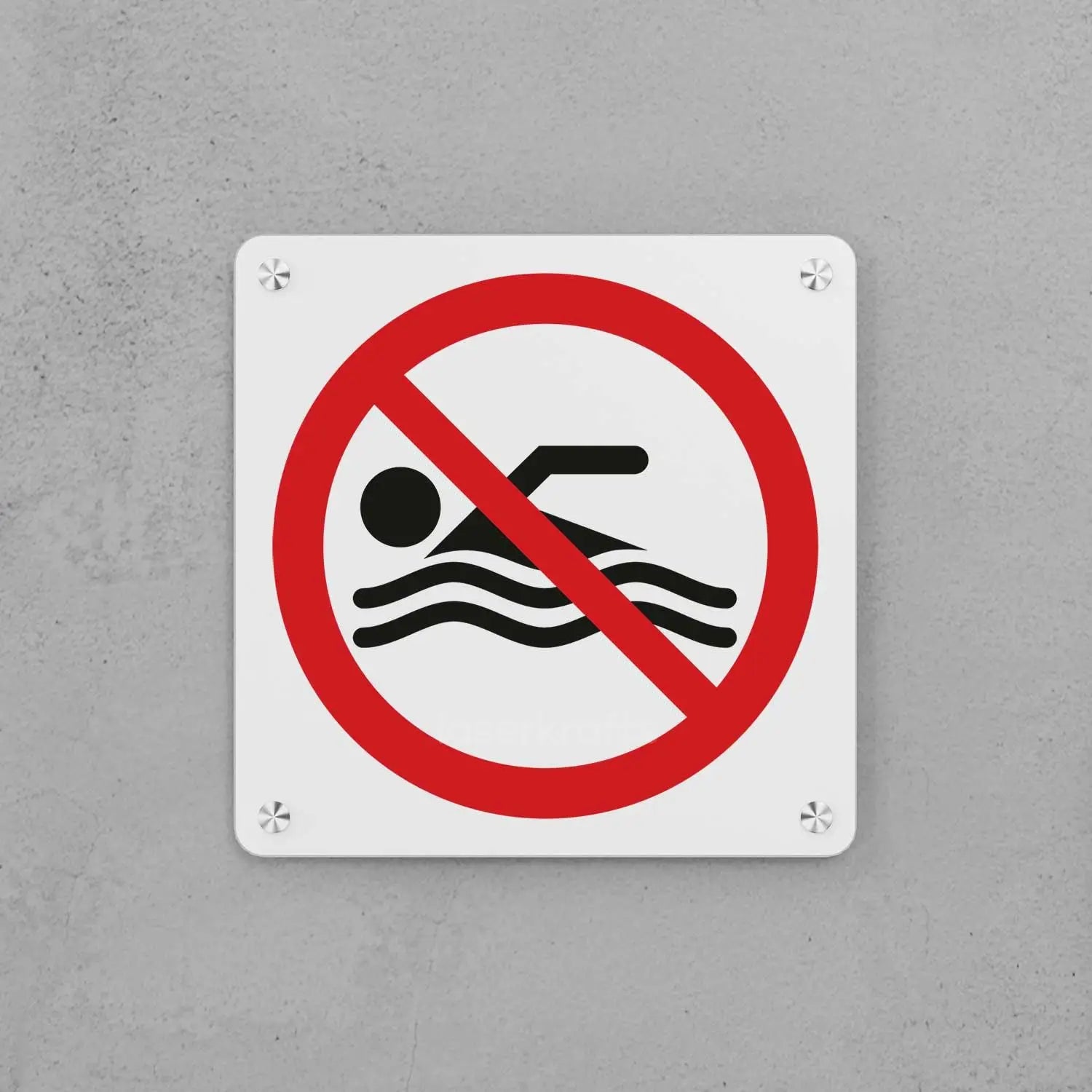 No Swimming Sign