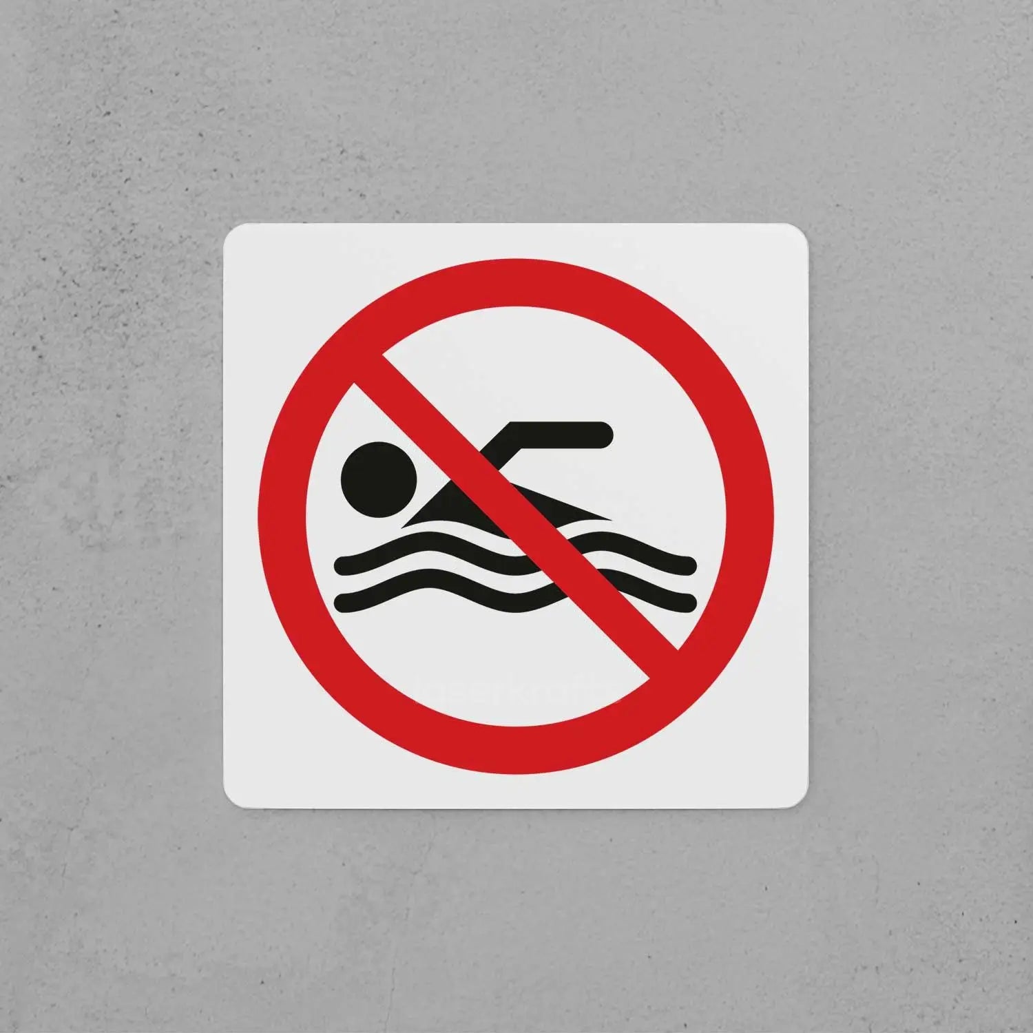 No Swimming Sign