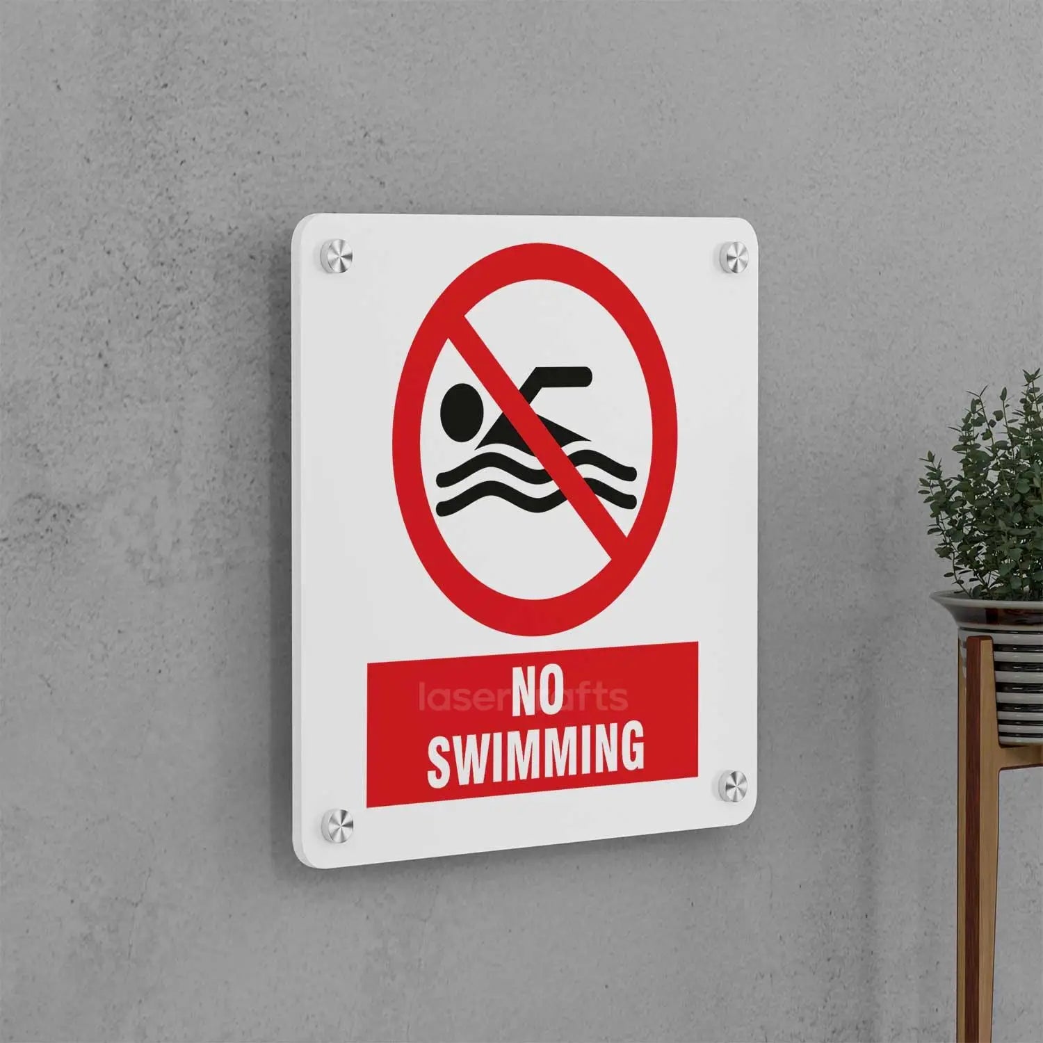 No Swimming Sign