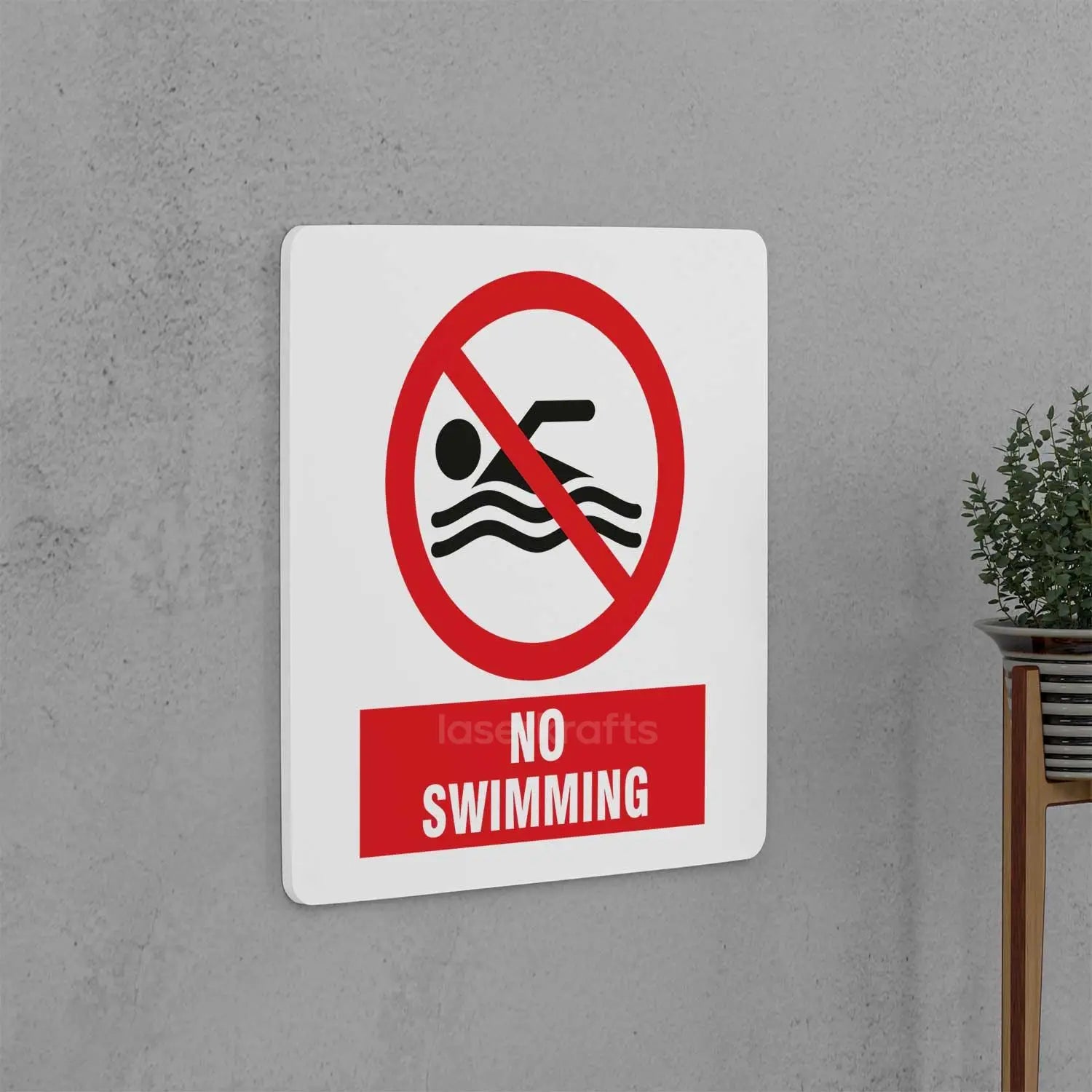 No Swimming Sign