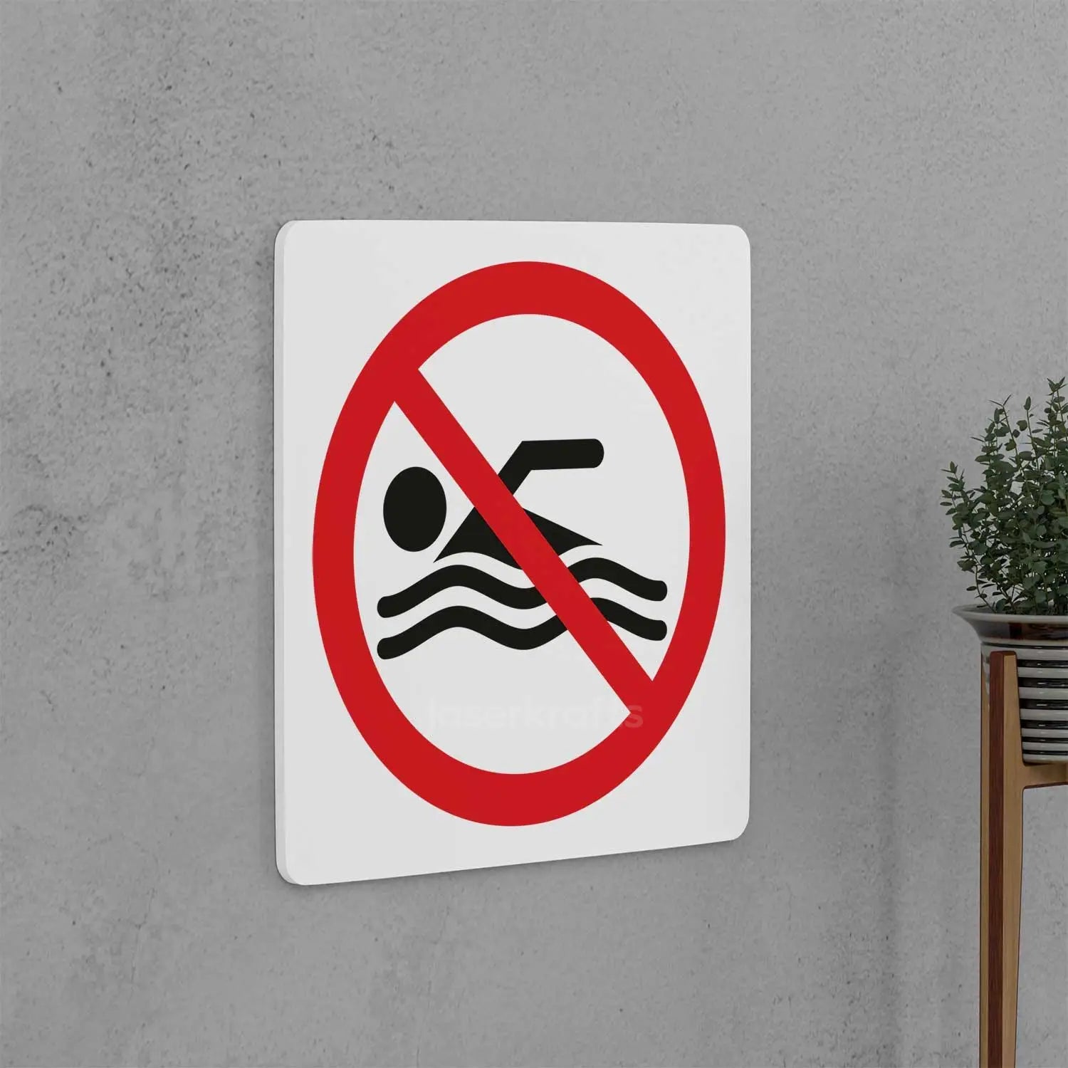 No Swimming Sign