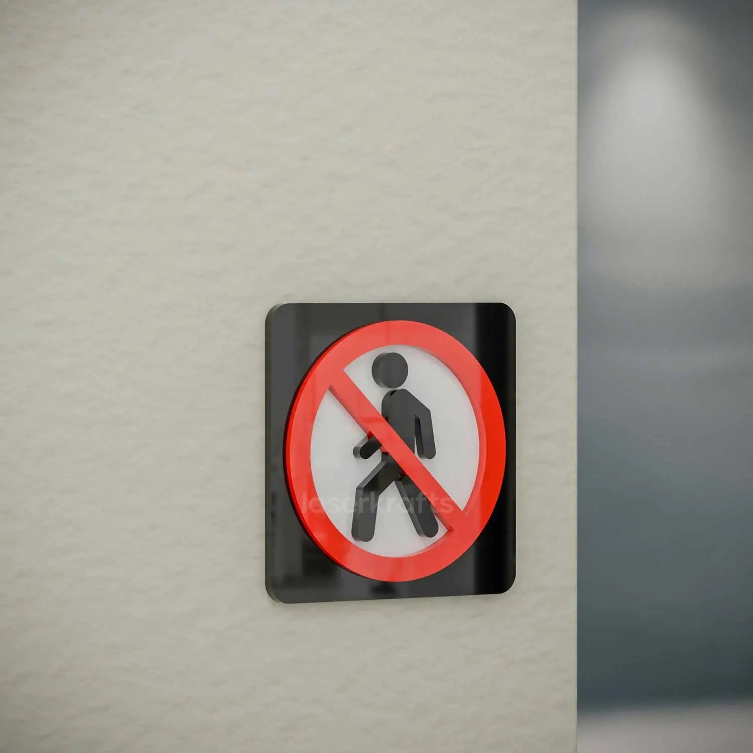 No Trespassing - Layered 3D Prohibition Sign