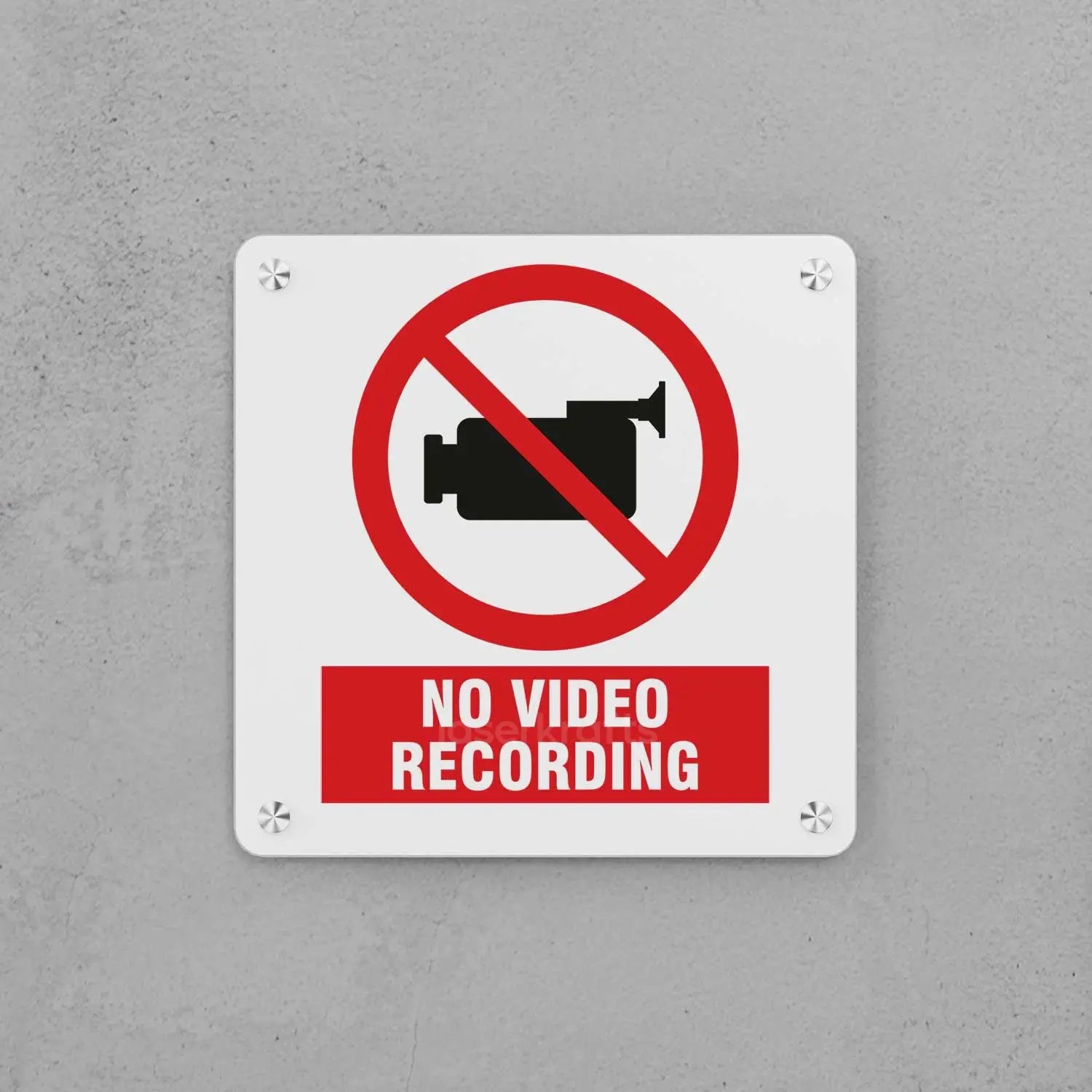 No Video Recording Sign