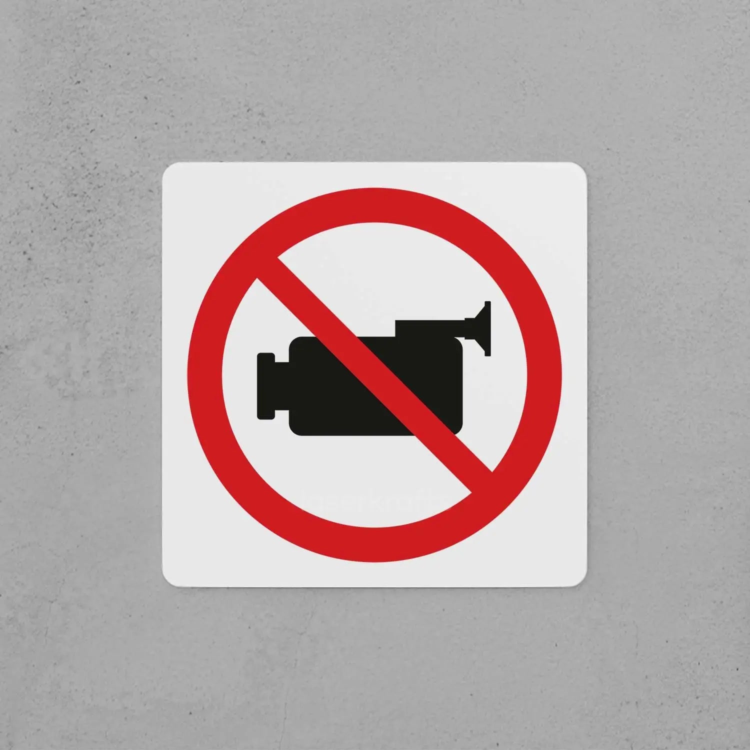 No Video Recording Sign