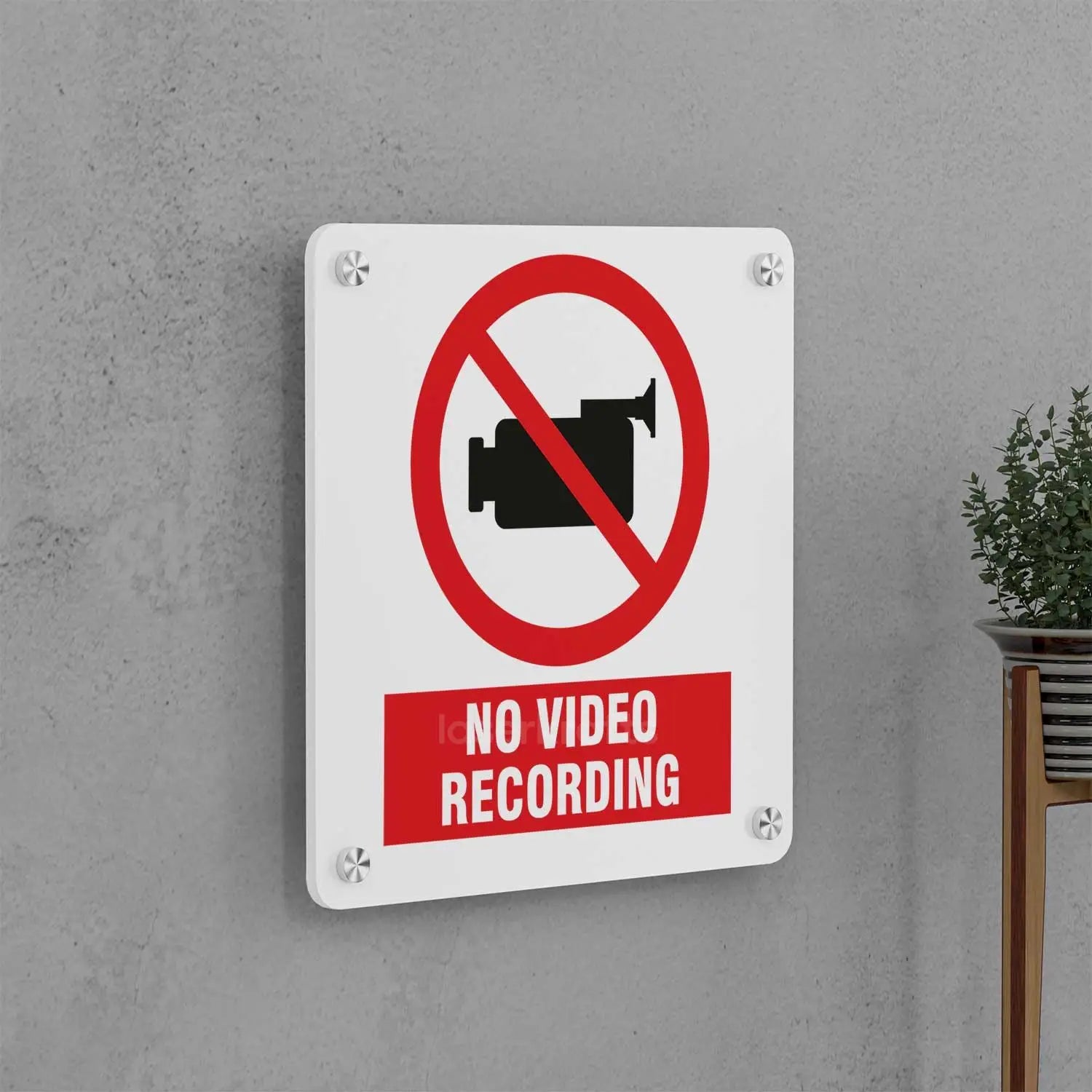 No Video Recording Sign