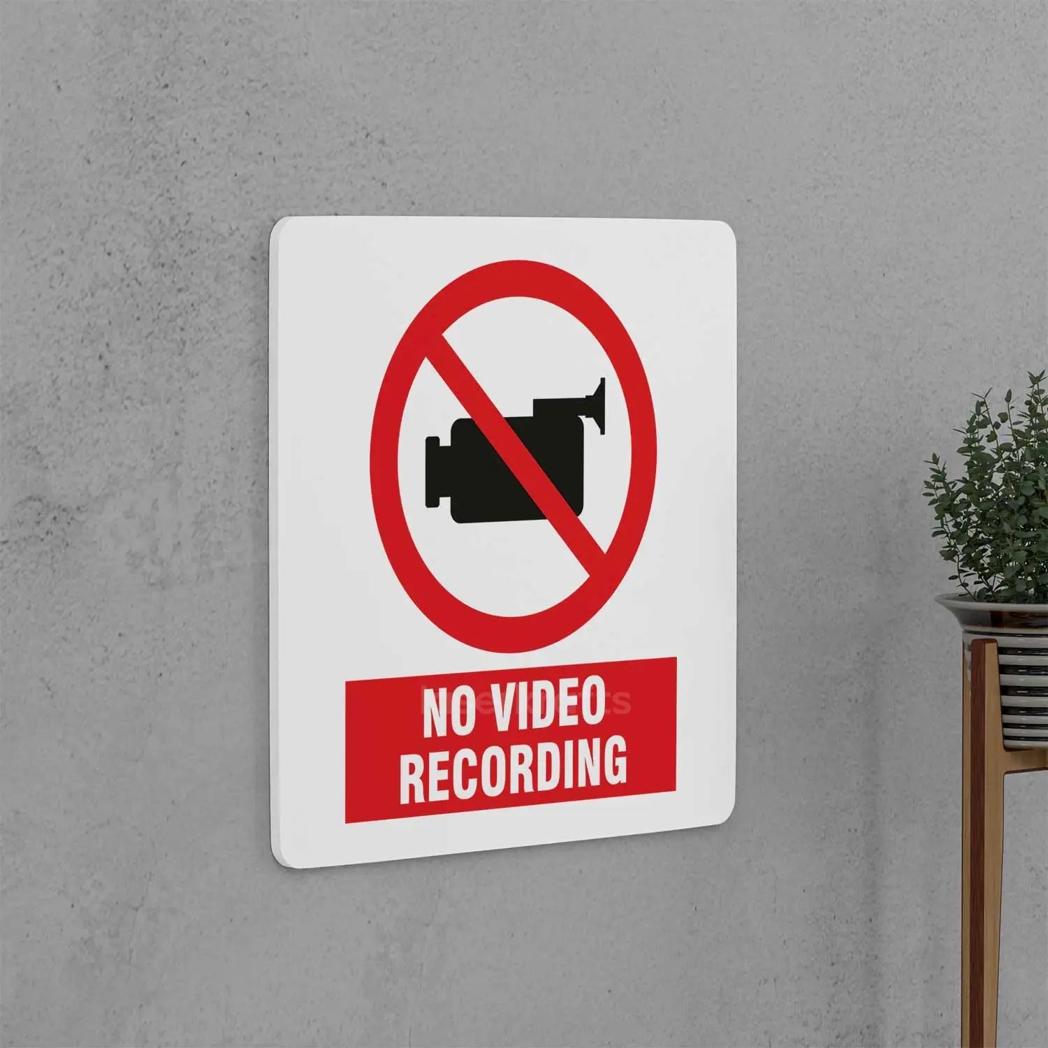 No Video Recording Sign