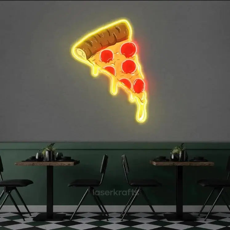 Pizza LED Neon Acrylic Artwork – Deliciously Fun Wall Decor
