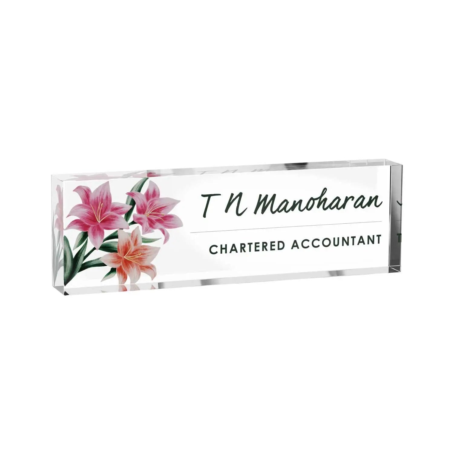 Posy - Acrylic Desk Name Plate