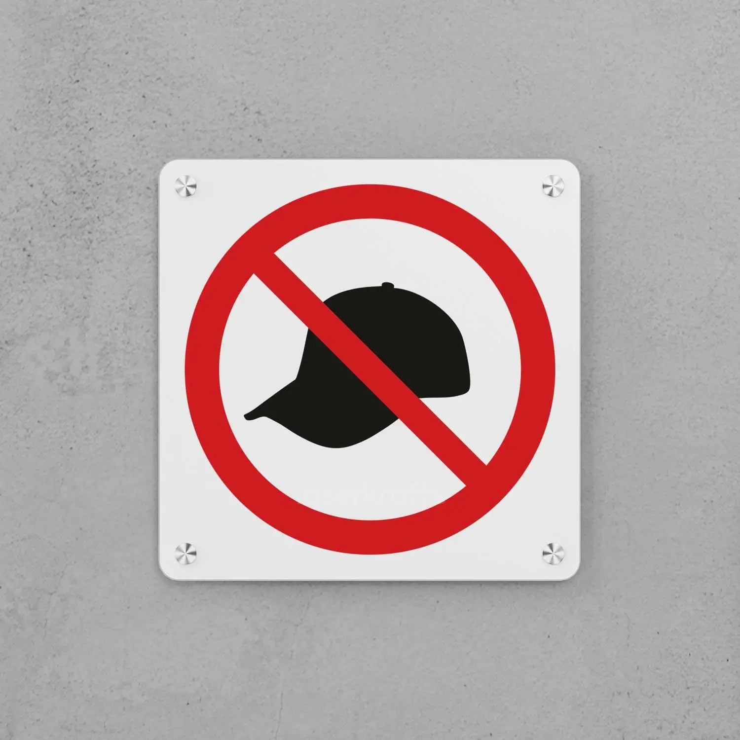 Remove Your Cap Sign