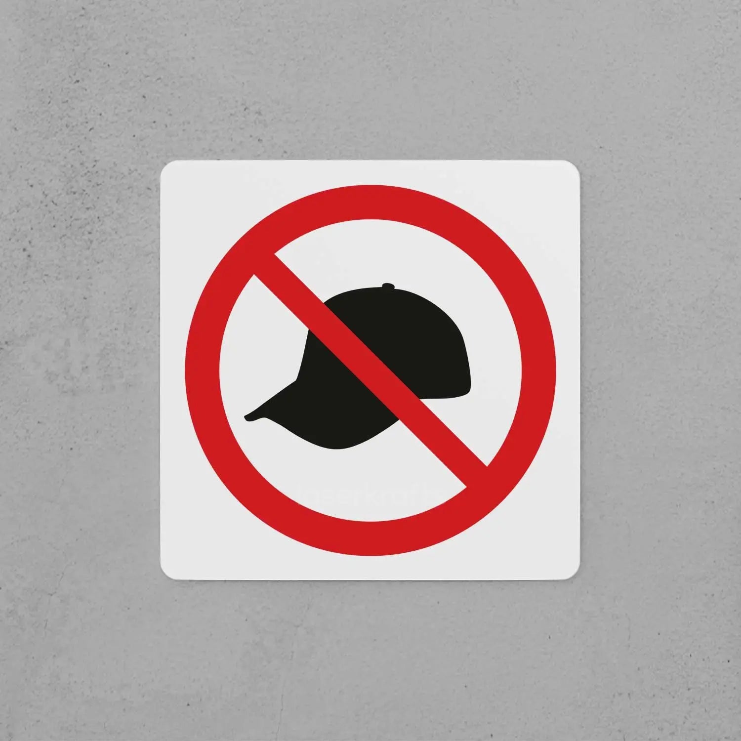 Remove Your Cap Sign