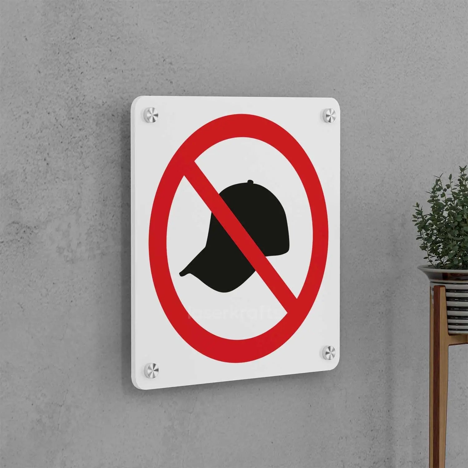 Remove Your Cap Sign