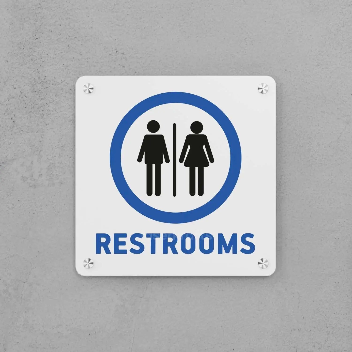 Restrooms Sign