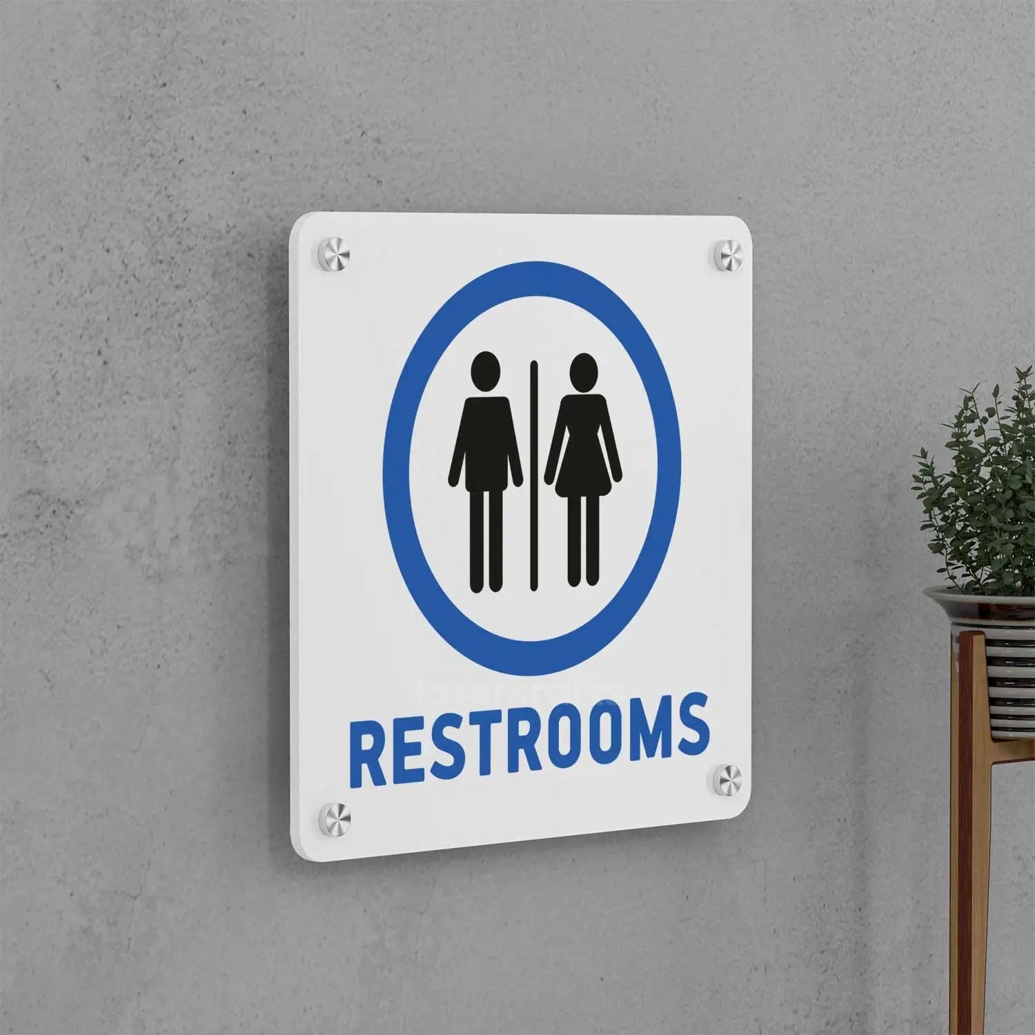Restrooms Sign