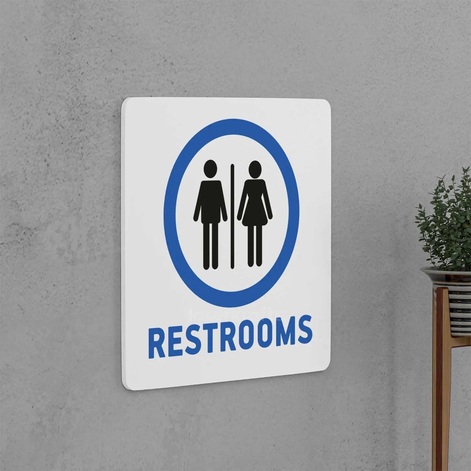Restrooms Sign