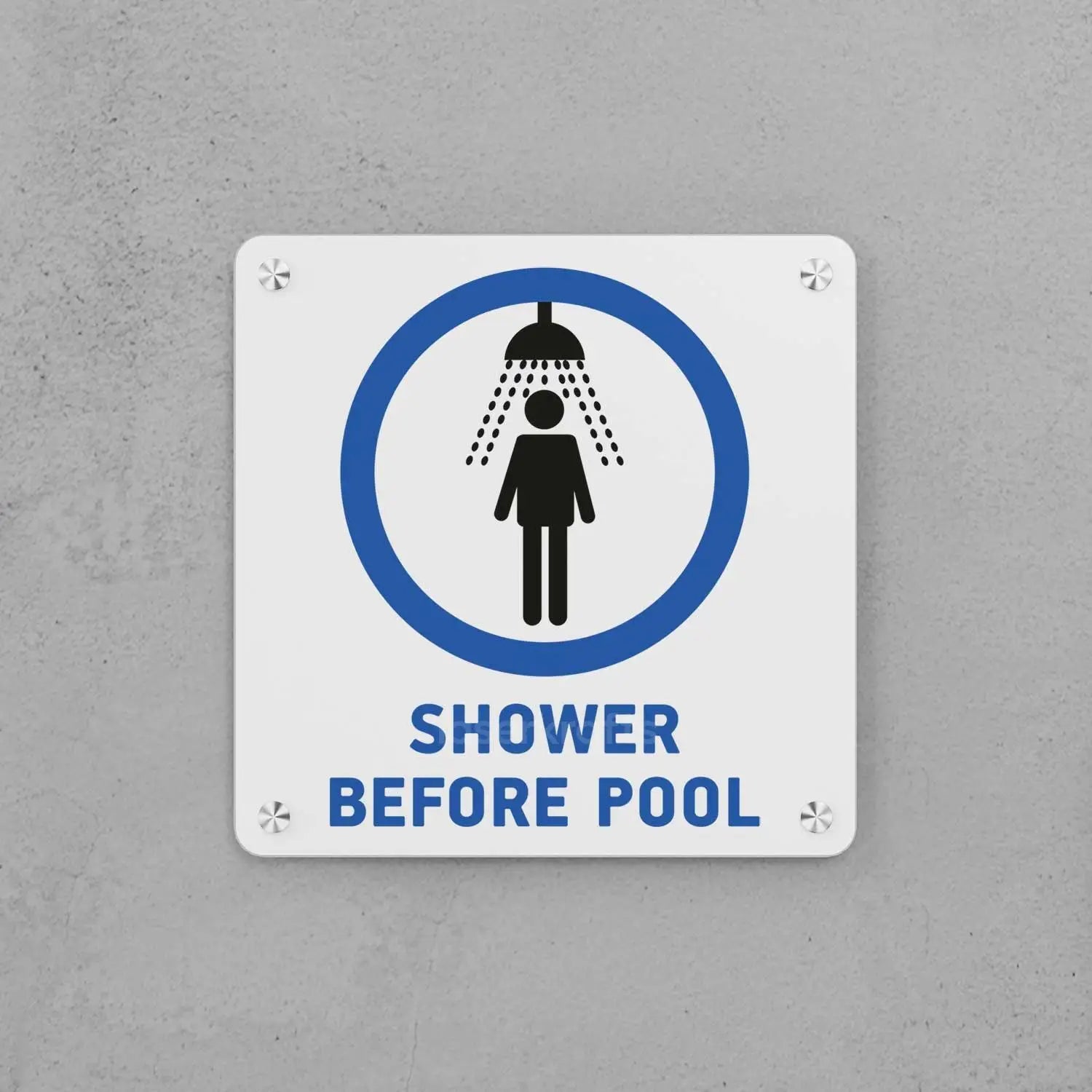 Shower Before Pool Sign