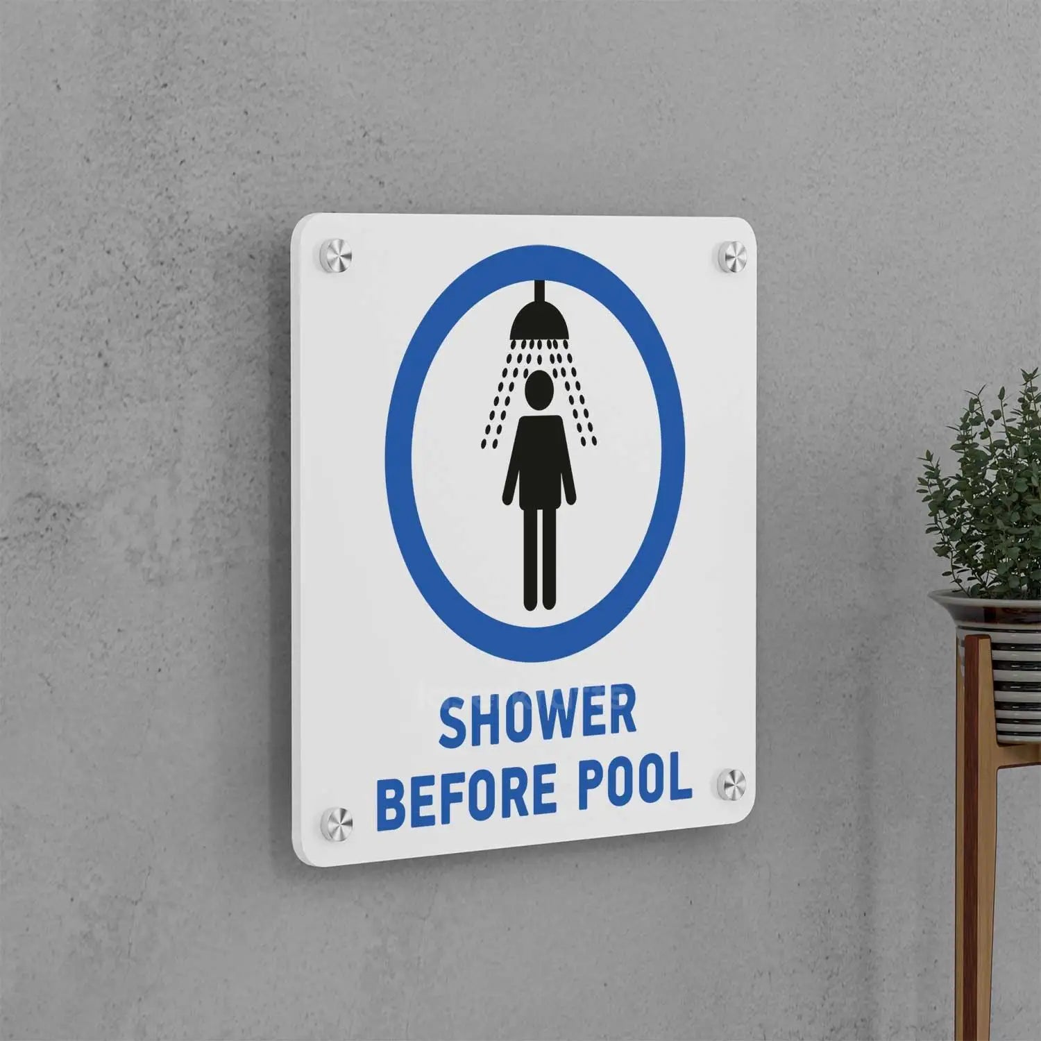 Shower Before Pool Sign