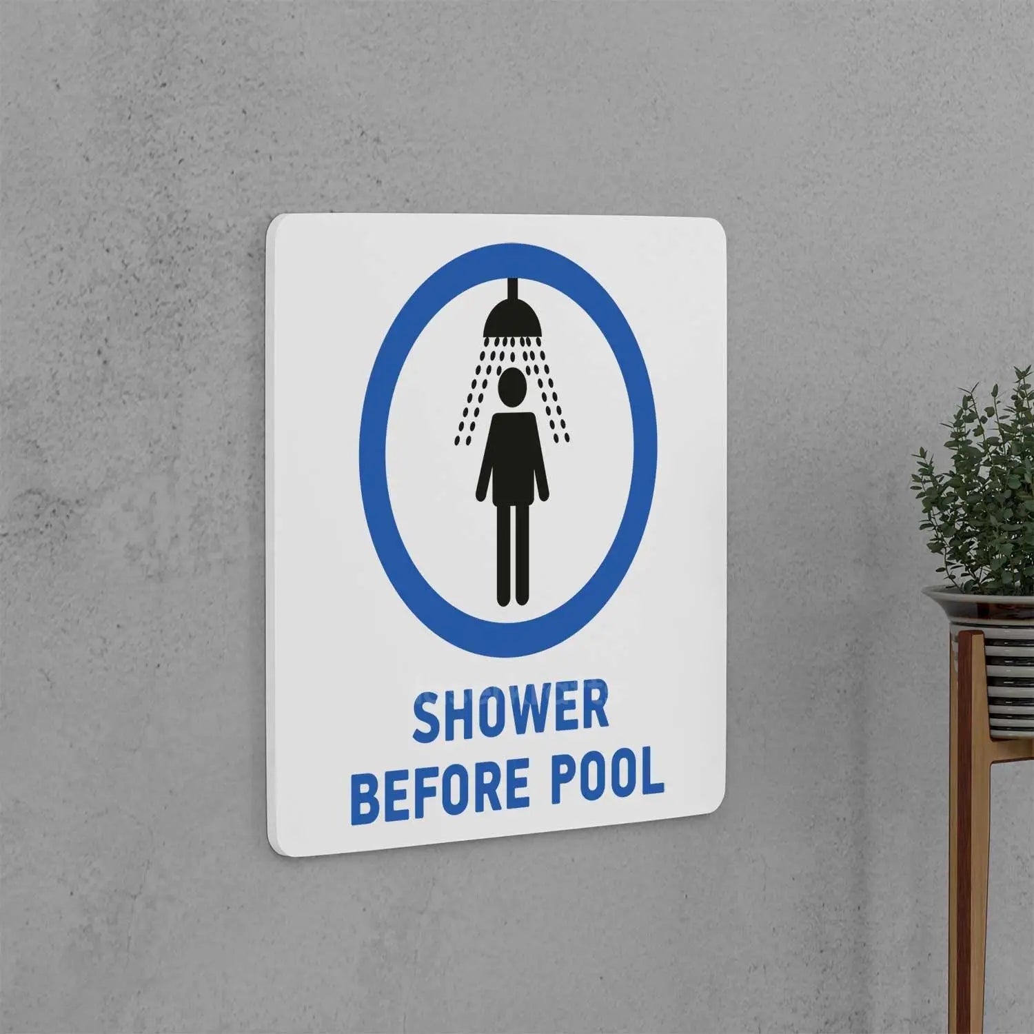 Shower Before Pool Sign