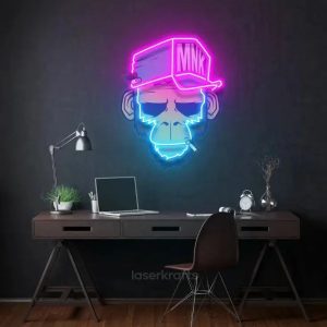 Spoiled Monkey LED Neon Acrylic Artwork – Fun and Quirky Wall Decor