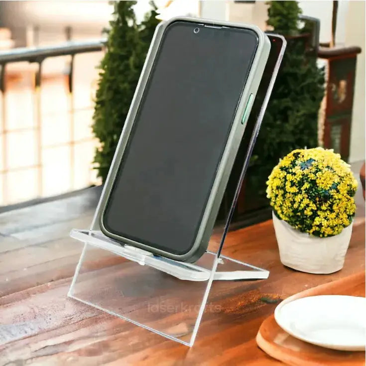 Customized Acrylic Mobile Stand for Desk – Sleek and Personalized Phone Holder