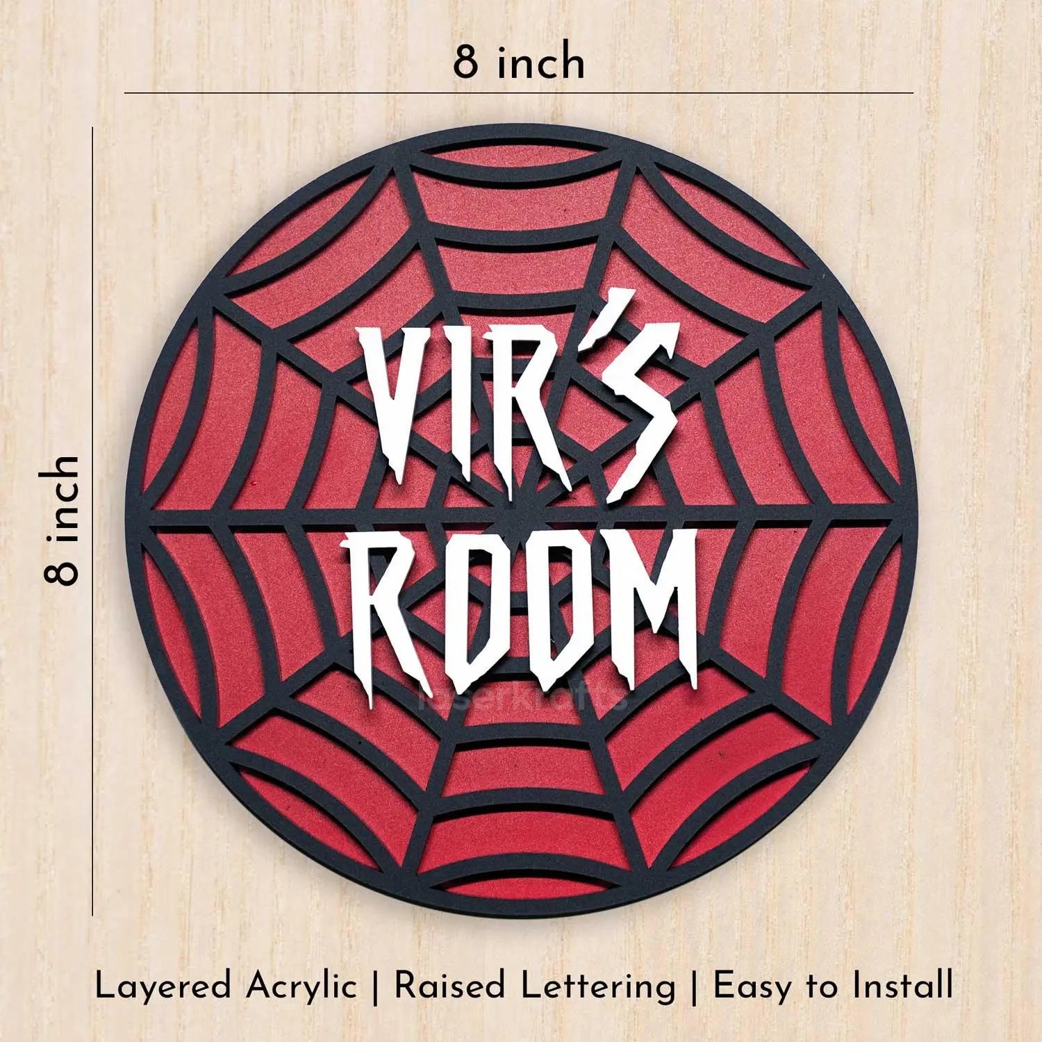Superhero Spider Web - Kids' Room Door Sign