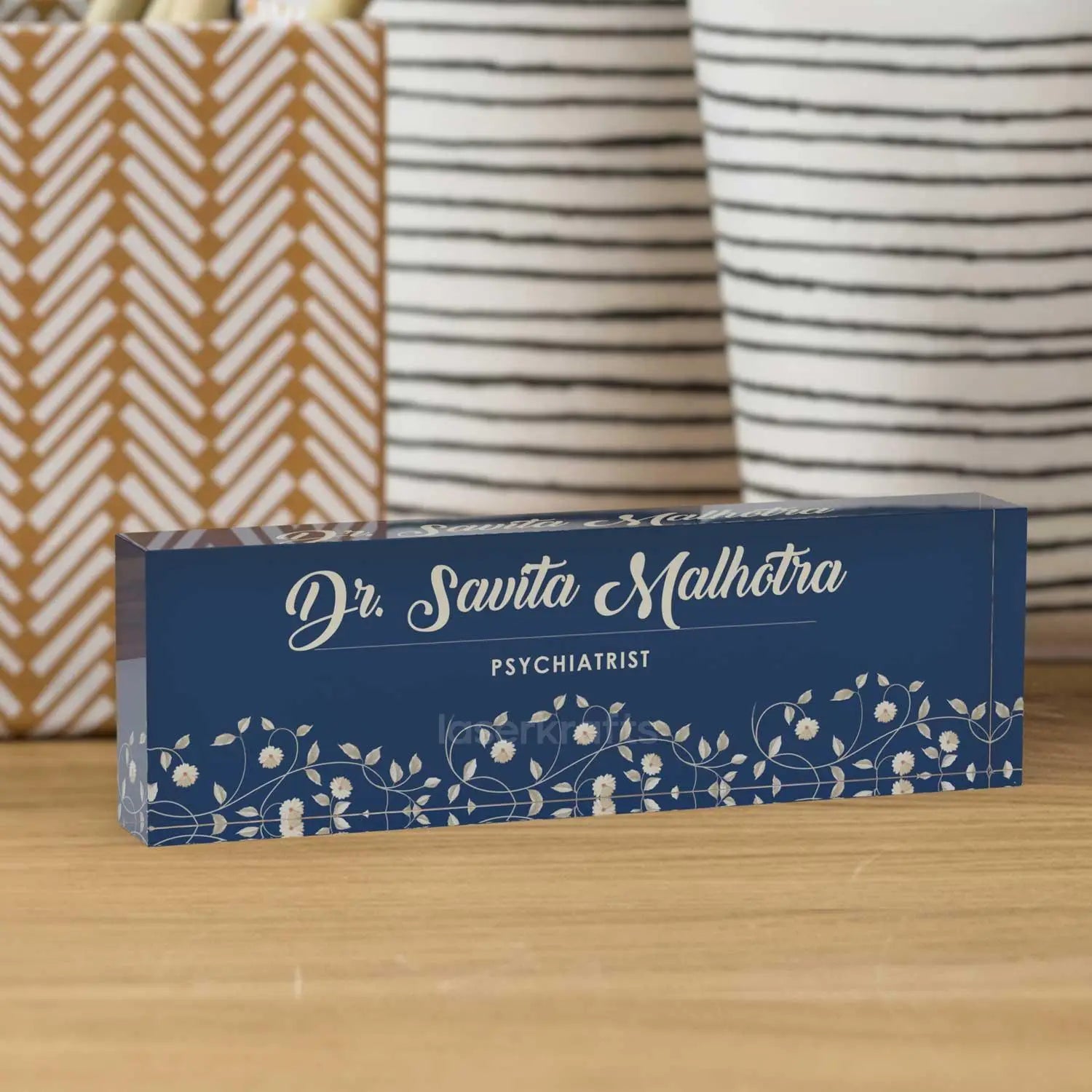 Tendril - Acrylic Desk Name Plate