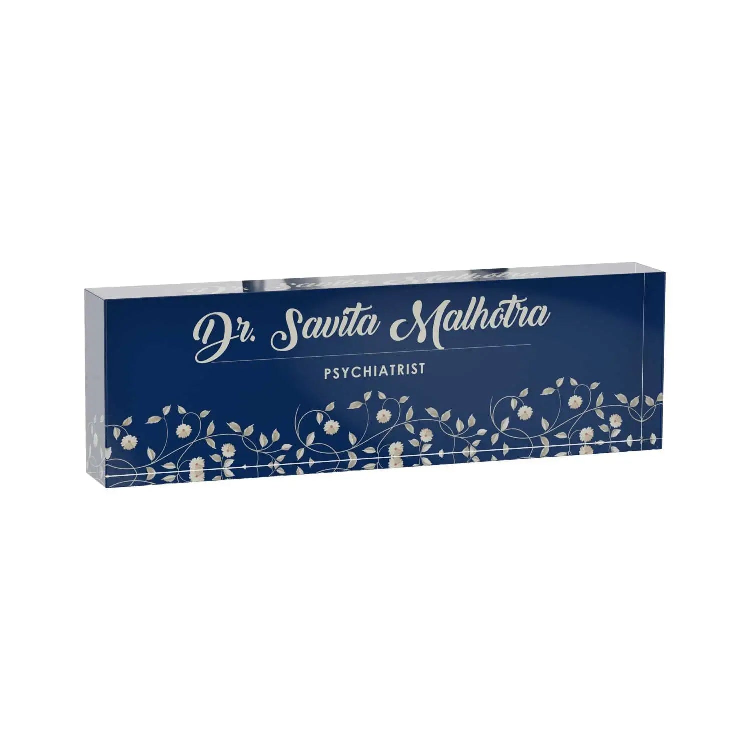 Tendril - Acrylic Desk Name Plate