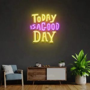 Today Is a Good Day LED Neon Acrylic Artwork – Uplifting Wall Decor