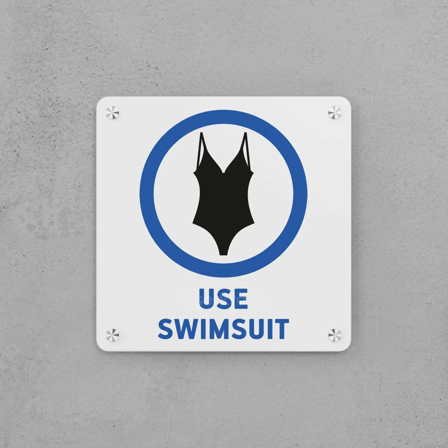 Use Swimsuit Sign